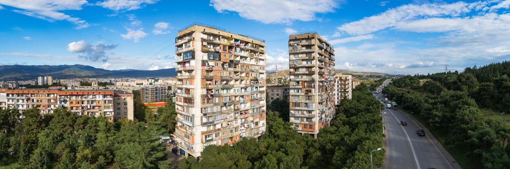 Late Soviet Apartment Blocks in tbilisi, Georgia
