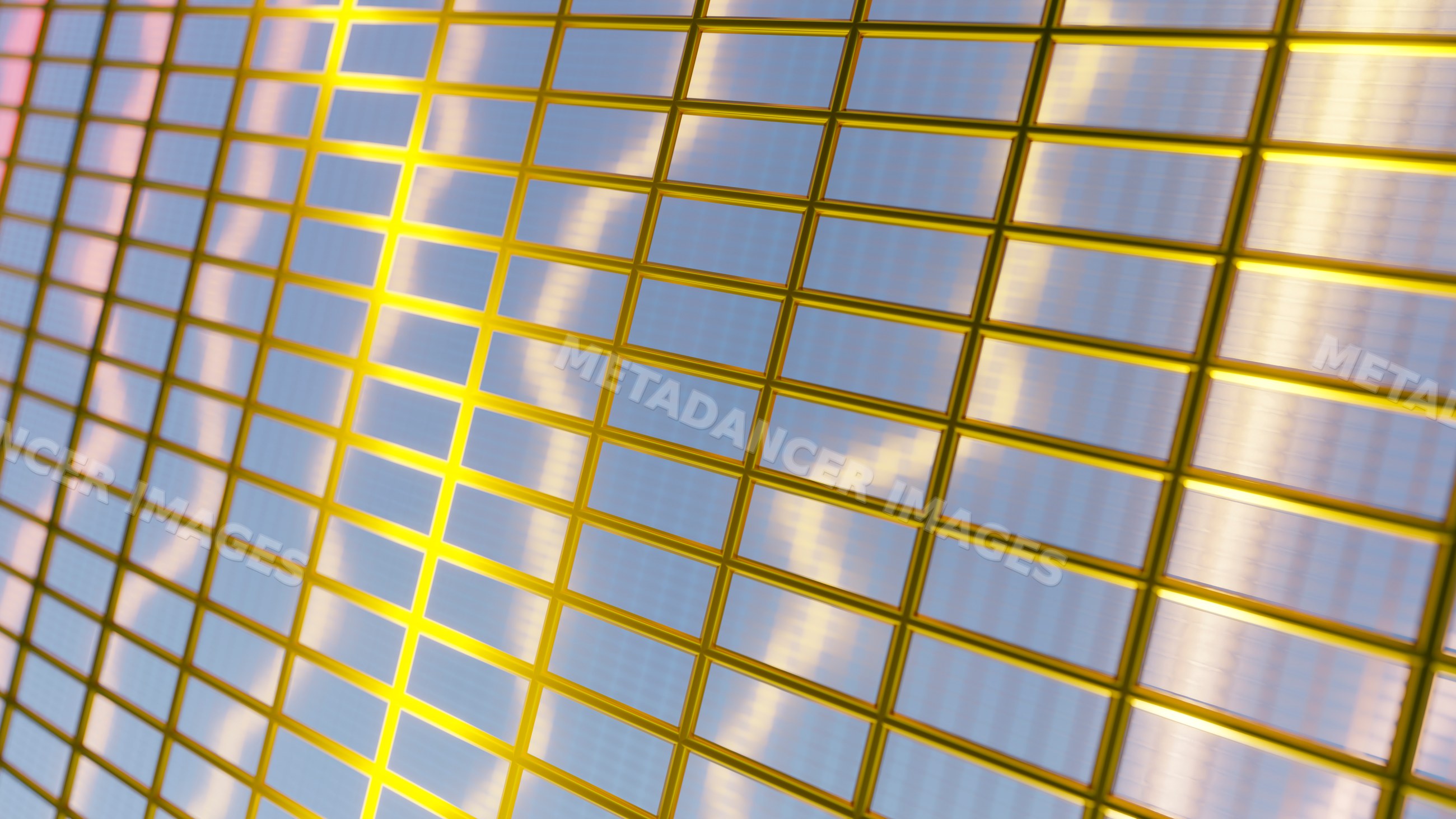 Quantum processor chip with grid of quantum dots and gold frame