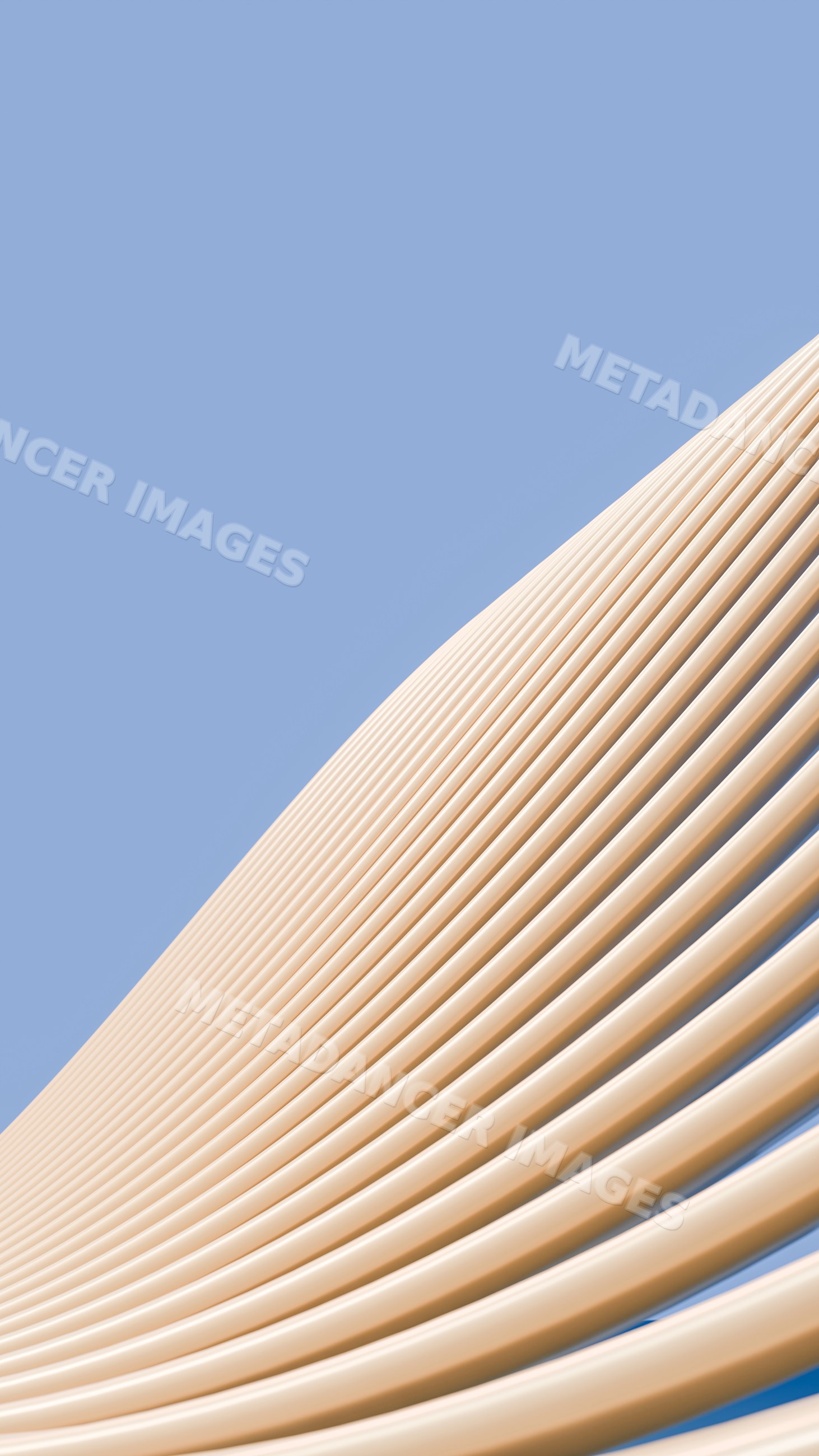 Abstract digital illustration of beige curved parallel lines