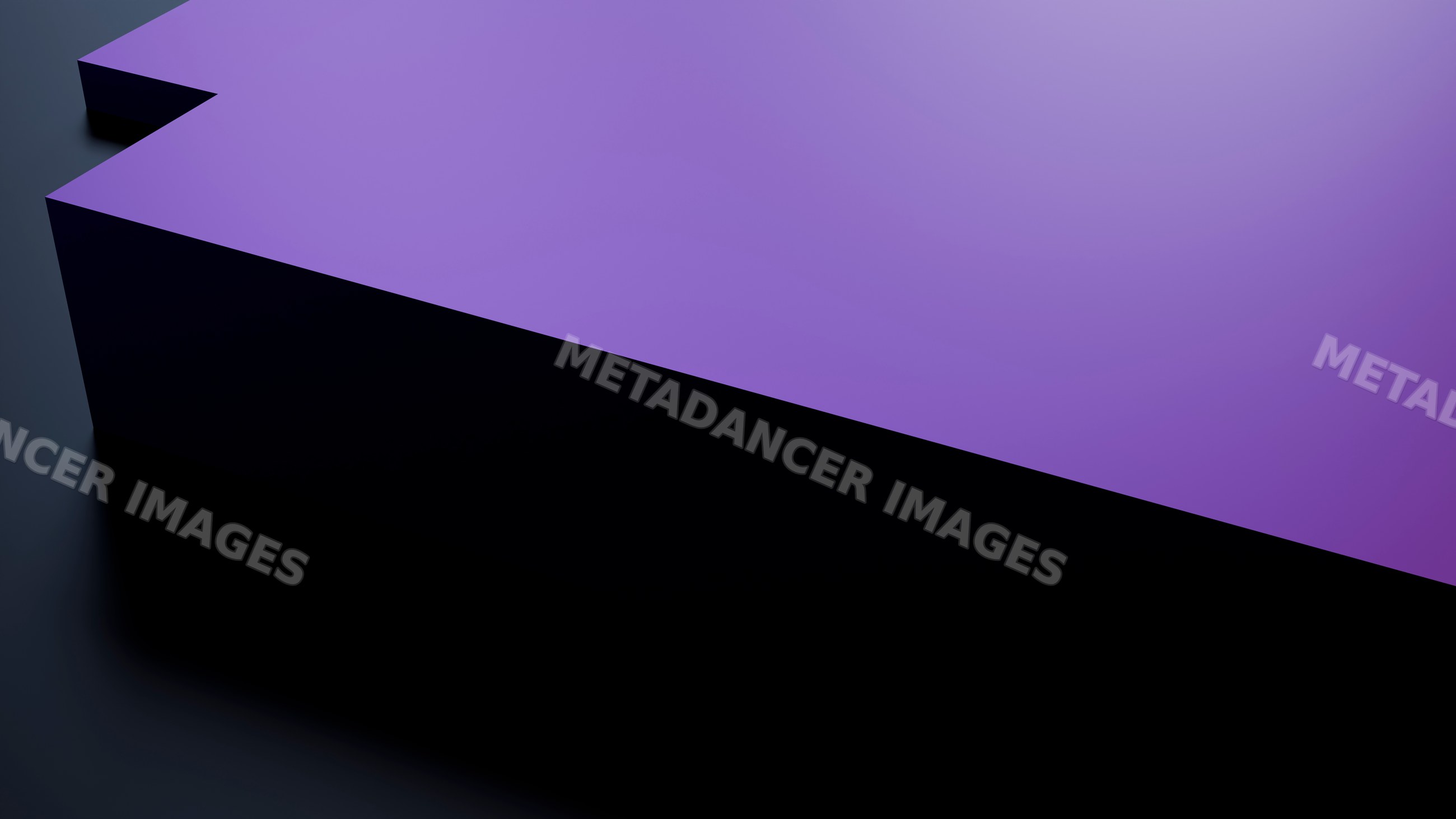 Purple three-dimensional geometric shape with sharp angles