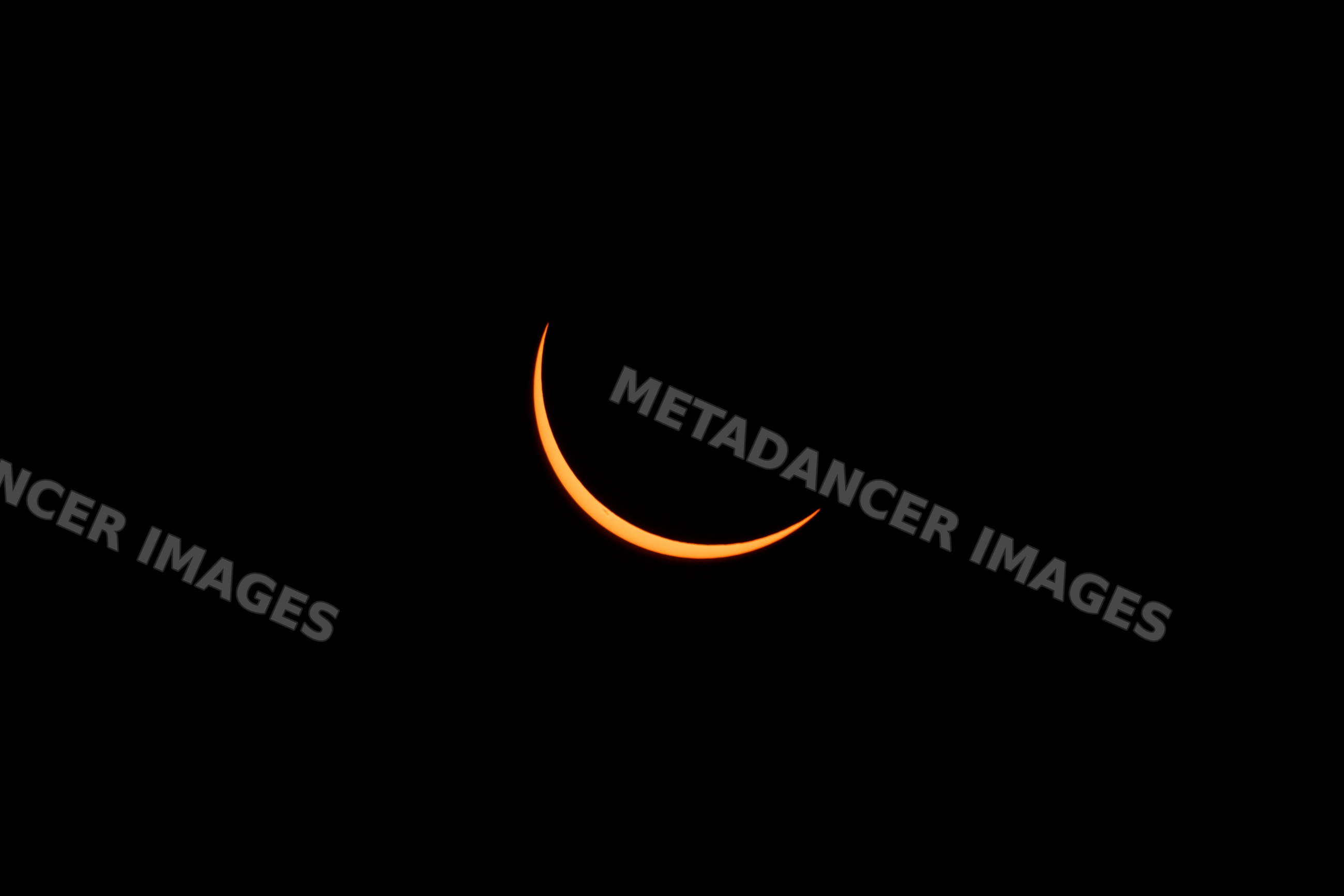 Crescent-shaped solar eclipse seen