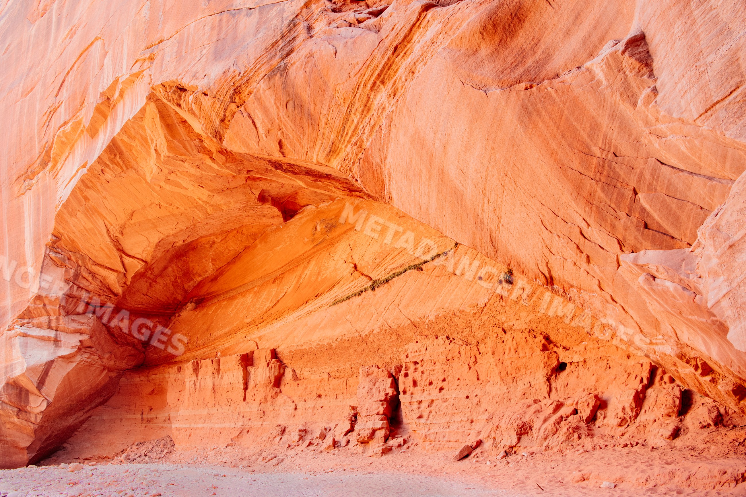 Buckskin gulch slot canyon with red sandstone walls