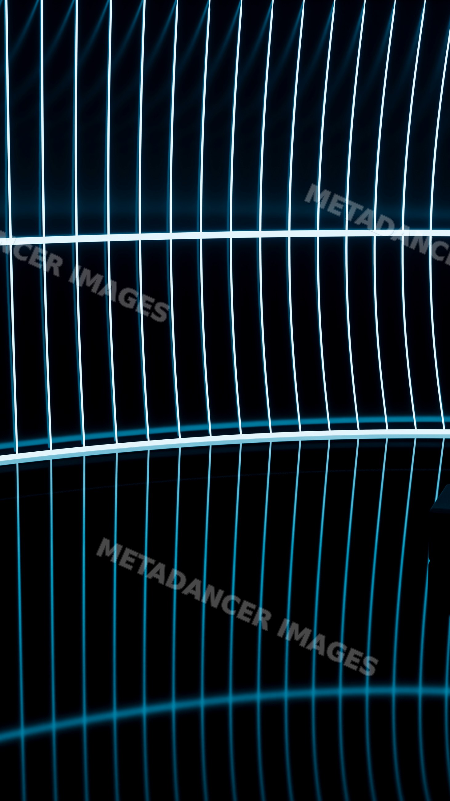 Blue glowing grid pattern with vertical and horizontal lines