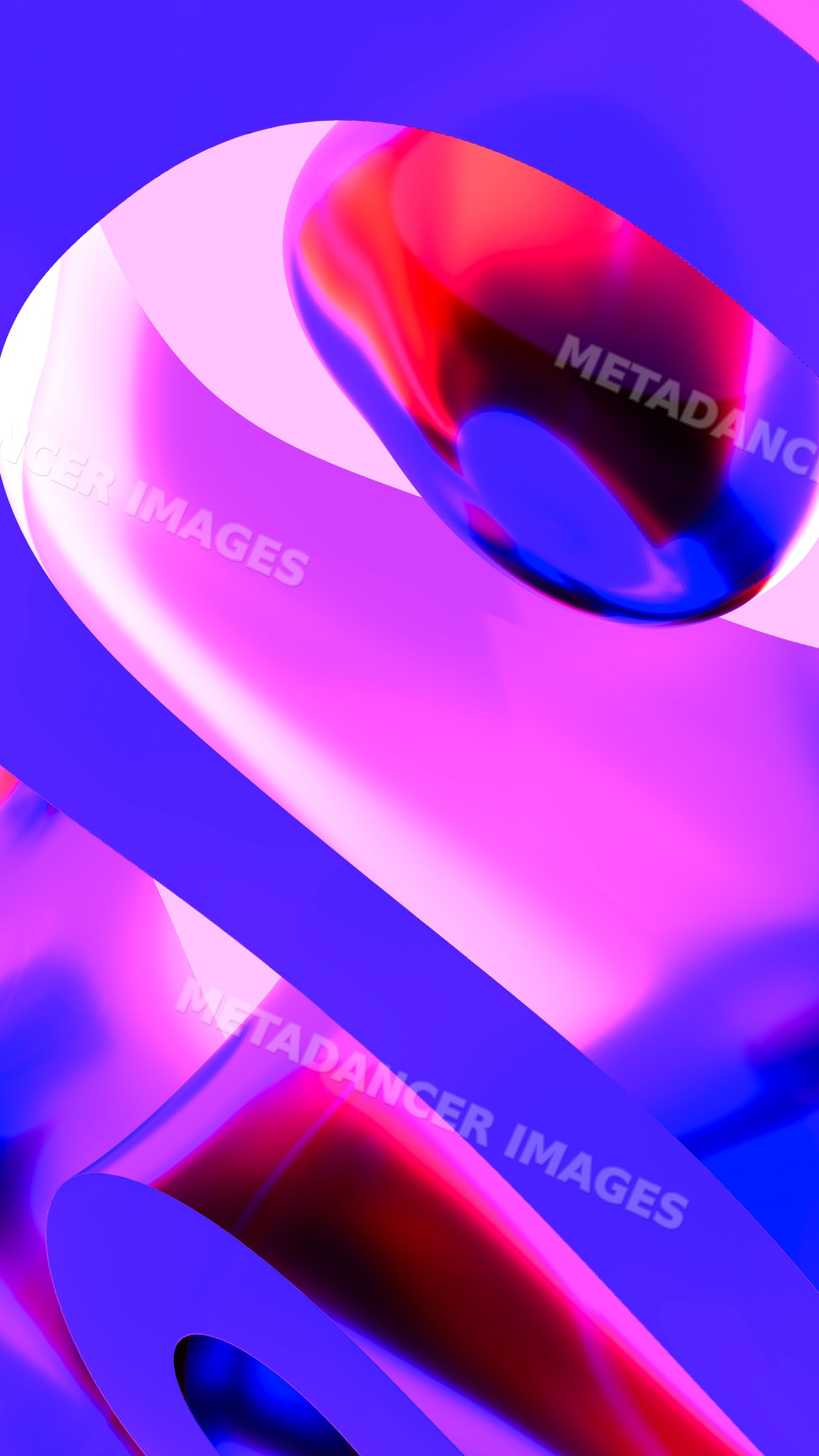 Abstract colorful fluid shapes with glossy surfaces