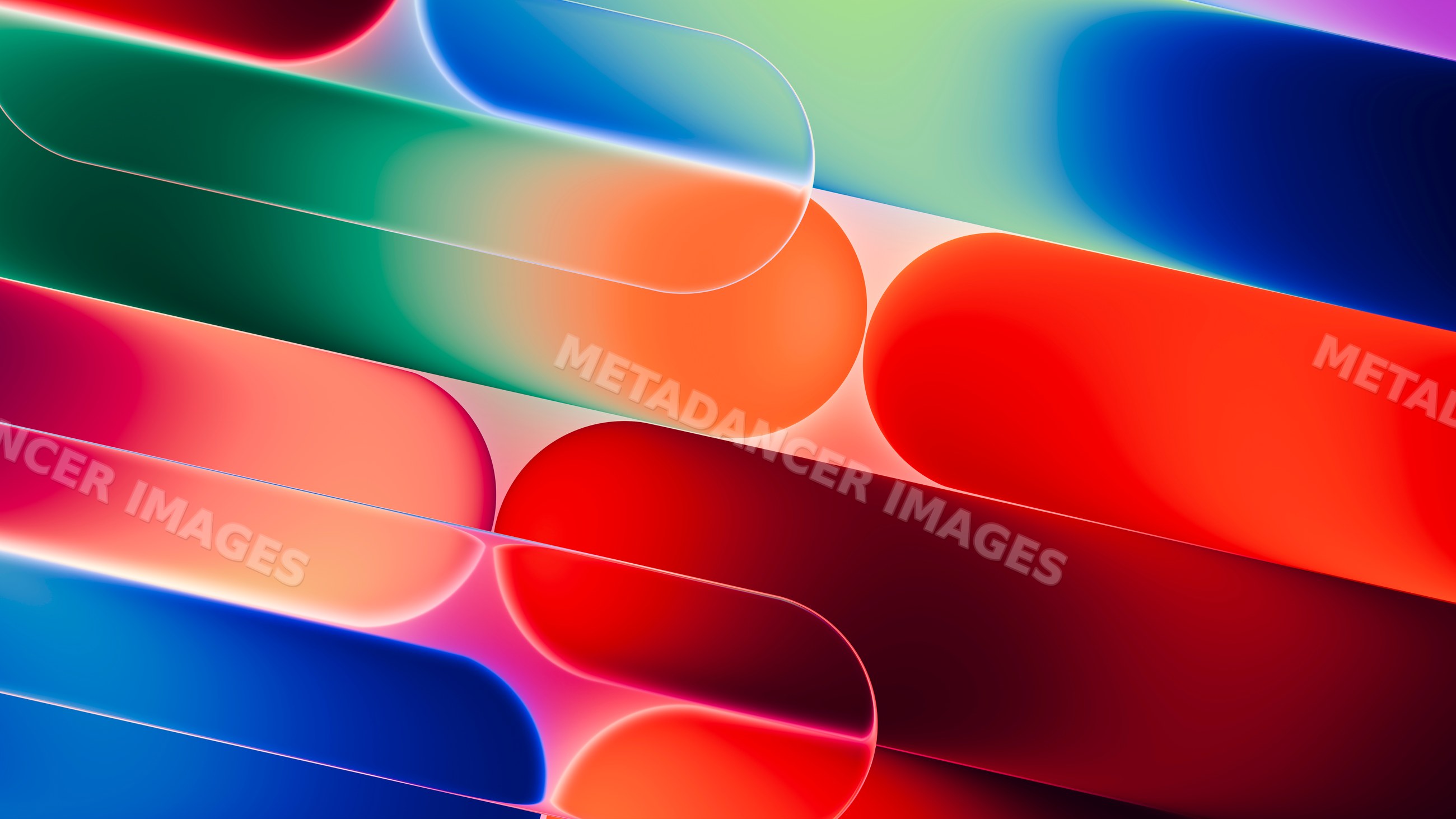Colorful abstract digital illustration with overlapping rounded shapes