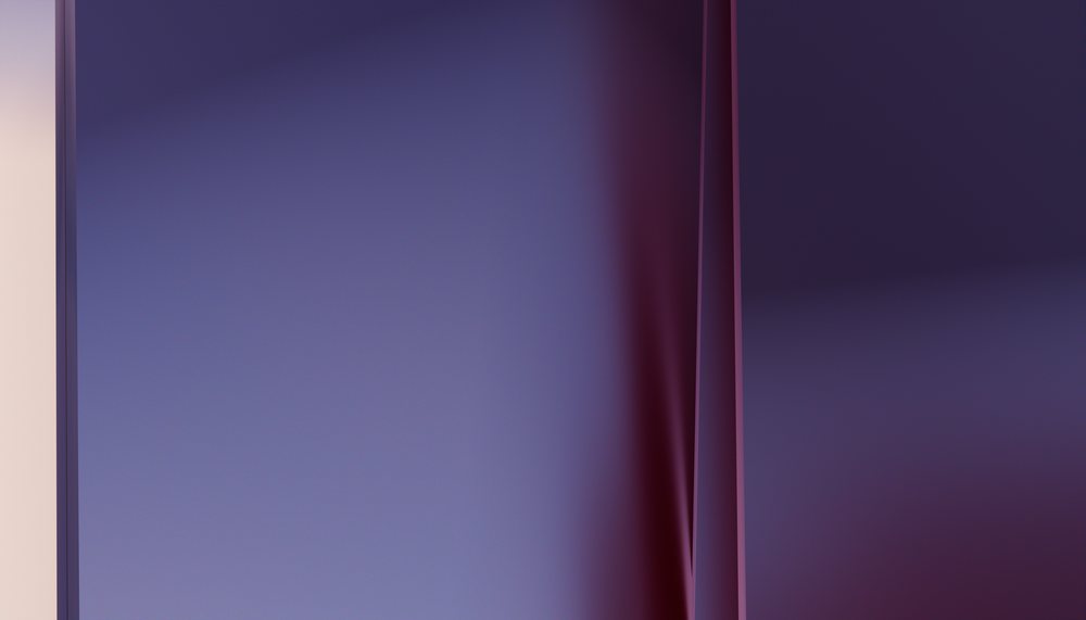 Close-up of purple curtain fabric showing folds and soft texture