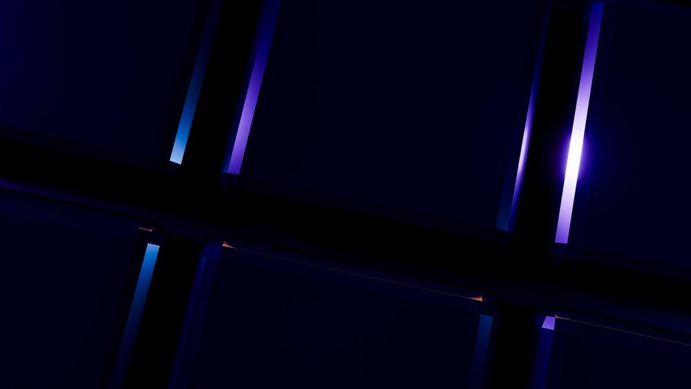 Abstract dark blue and purple geometric light pattern design