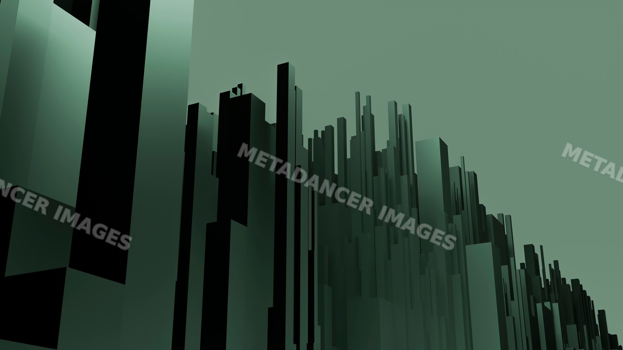 Abstract digital illustration of layered vertical bars