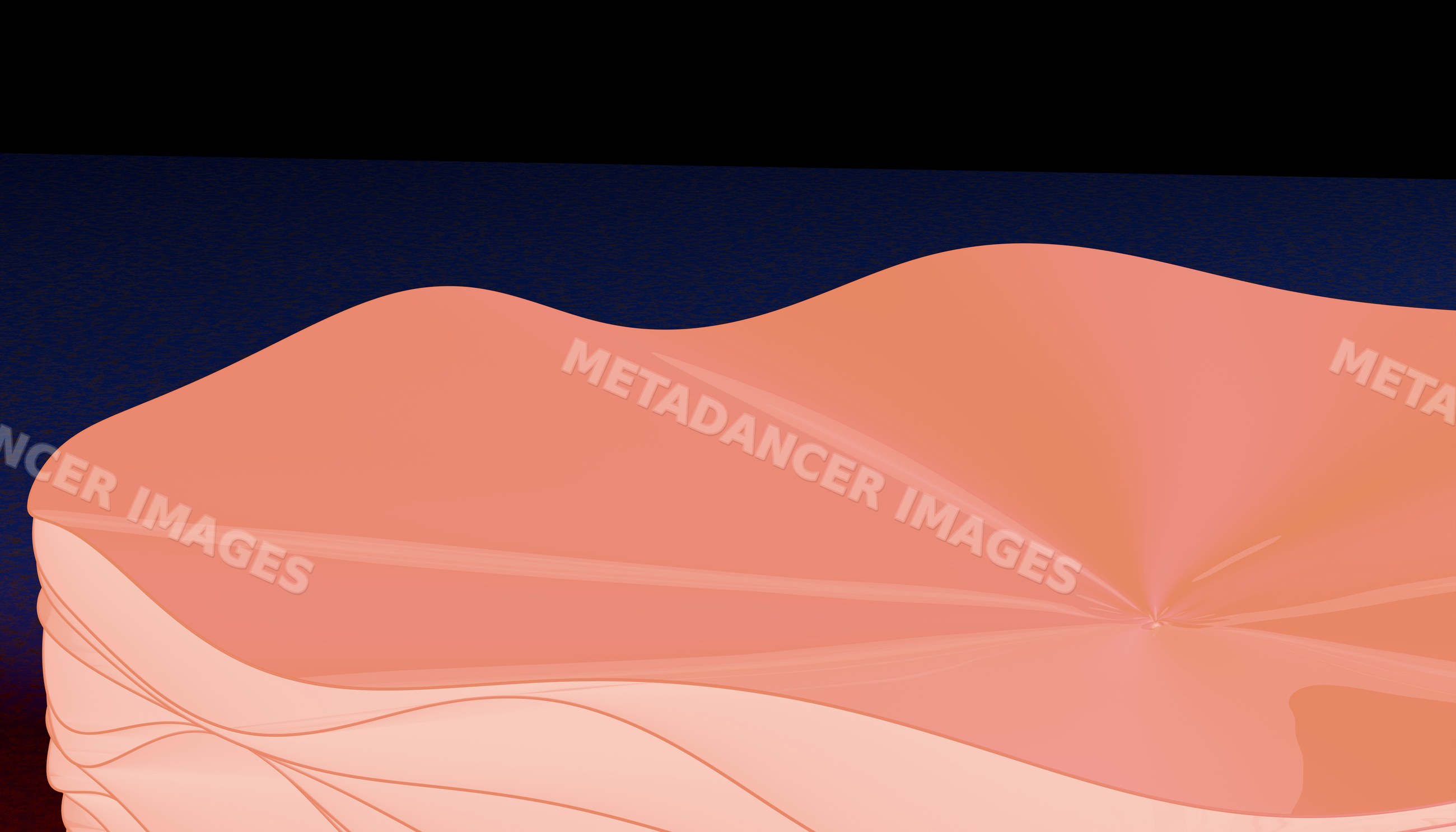 Pink fabric with smooth folds and texture close-up
