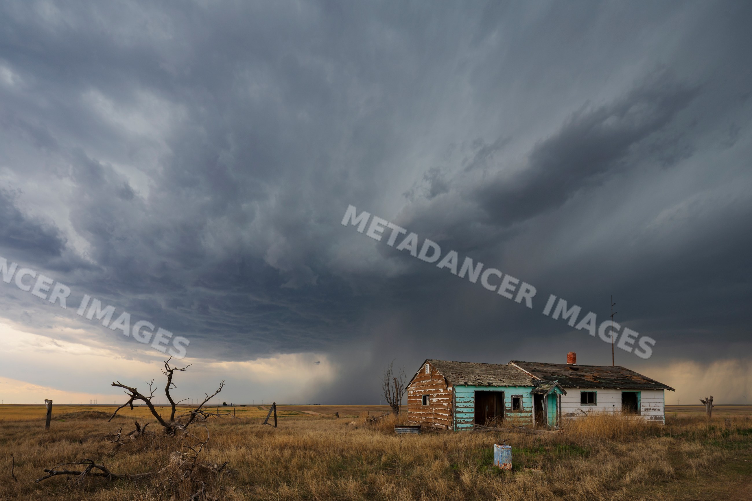 Abandoned House under Storm Clouds near seibert, colorado