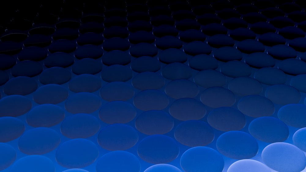 Abstract blue round shapes pattern with gradient lighting
