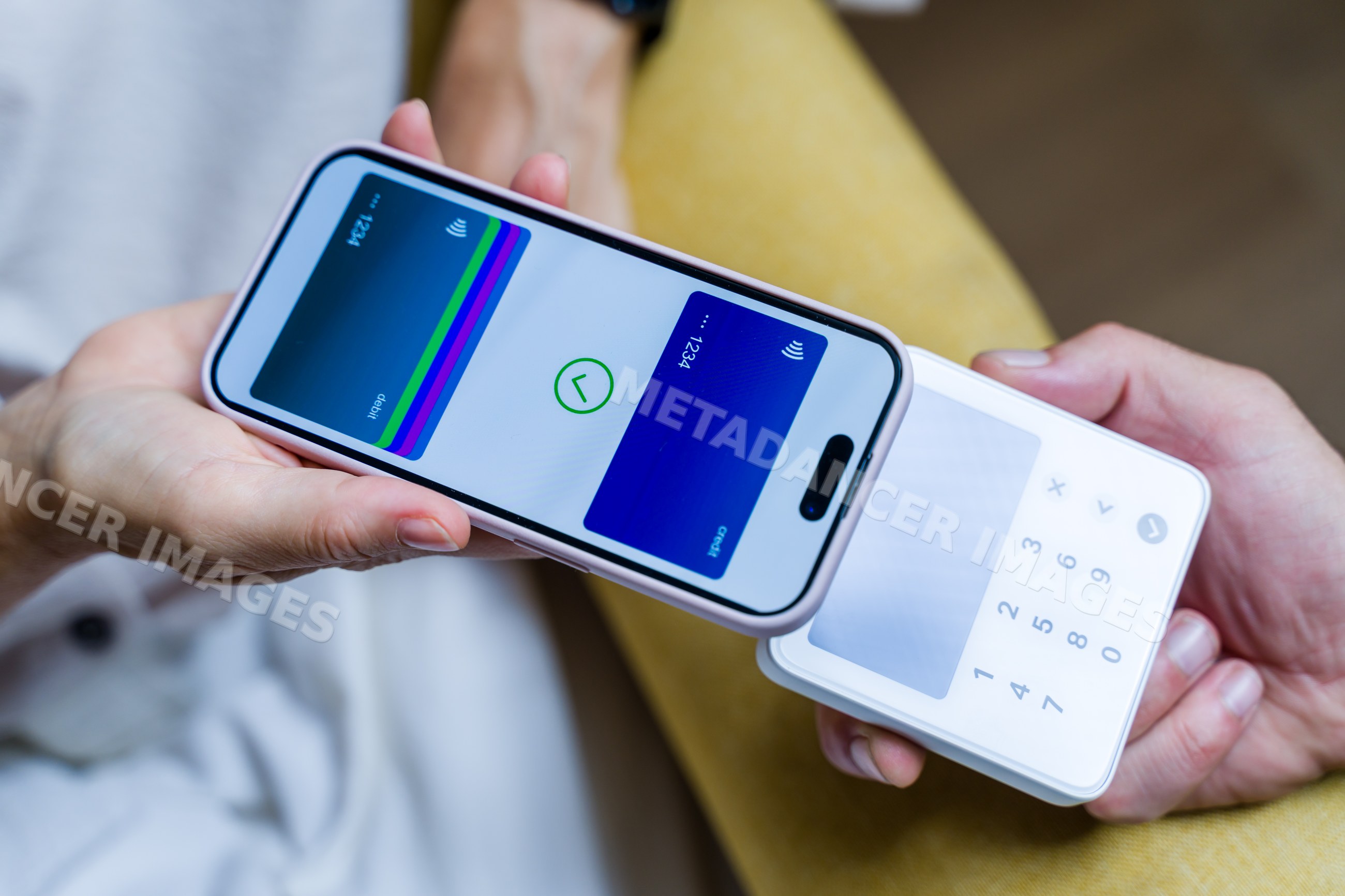 Mobile phone contactless payment using digital wallet and card reader