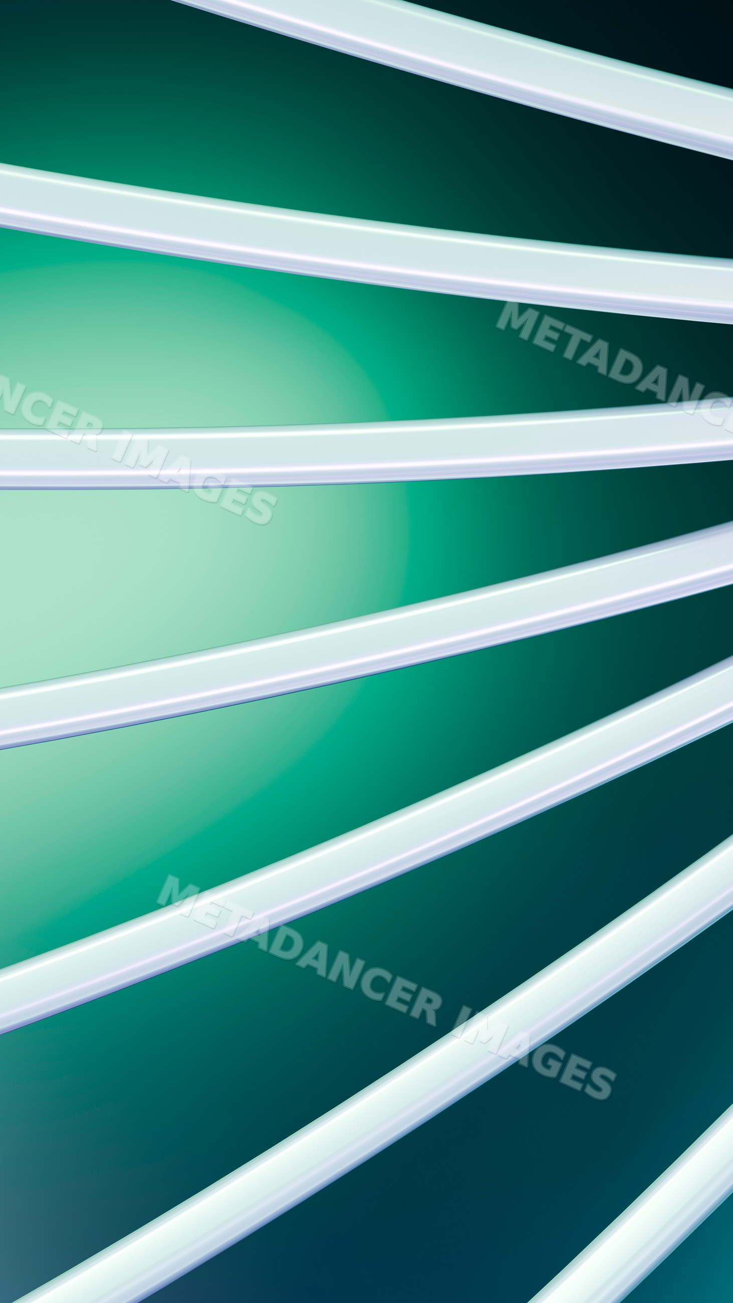 Abstract curved white lines on green gradient background illustration