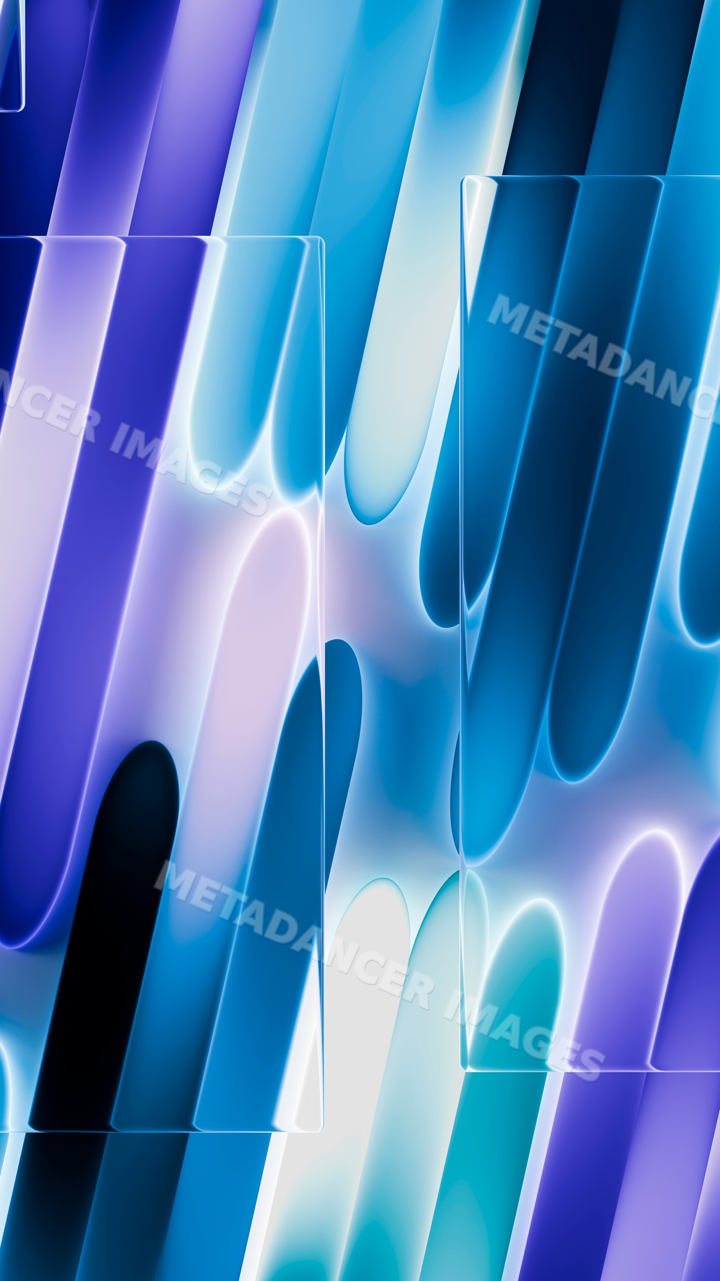 Abstract glowing vertical shapes digital illustration