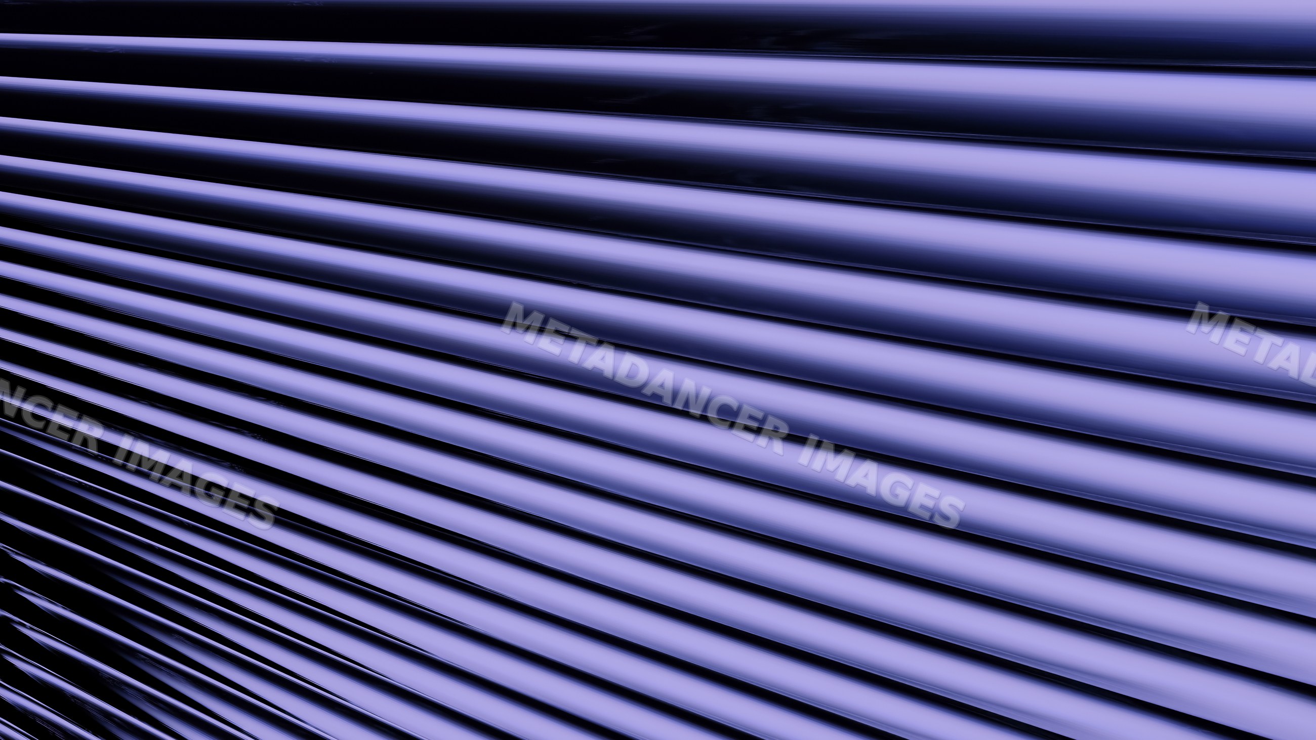 Abstract render of smooth blue lines with linear shadow pattern