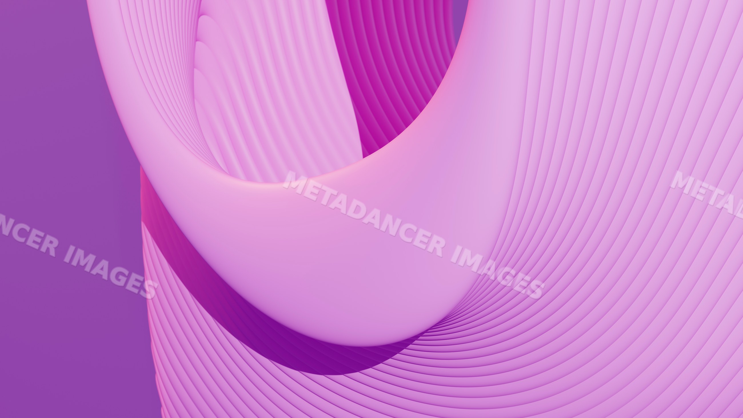 Abstract 3d illustration of flowing pink and purple curved shapes