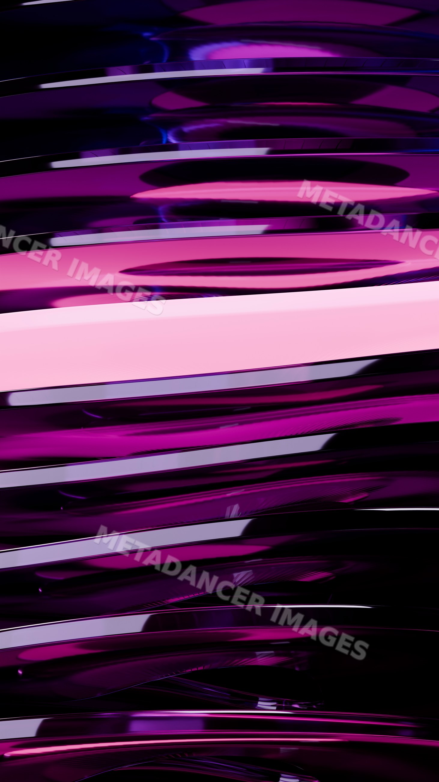 Abstract purple glossy curved lines digital illustration