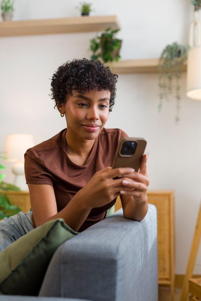 African American woman smiling