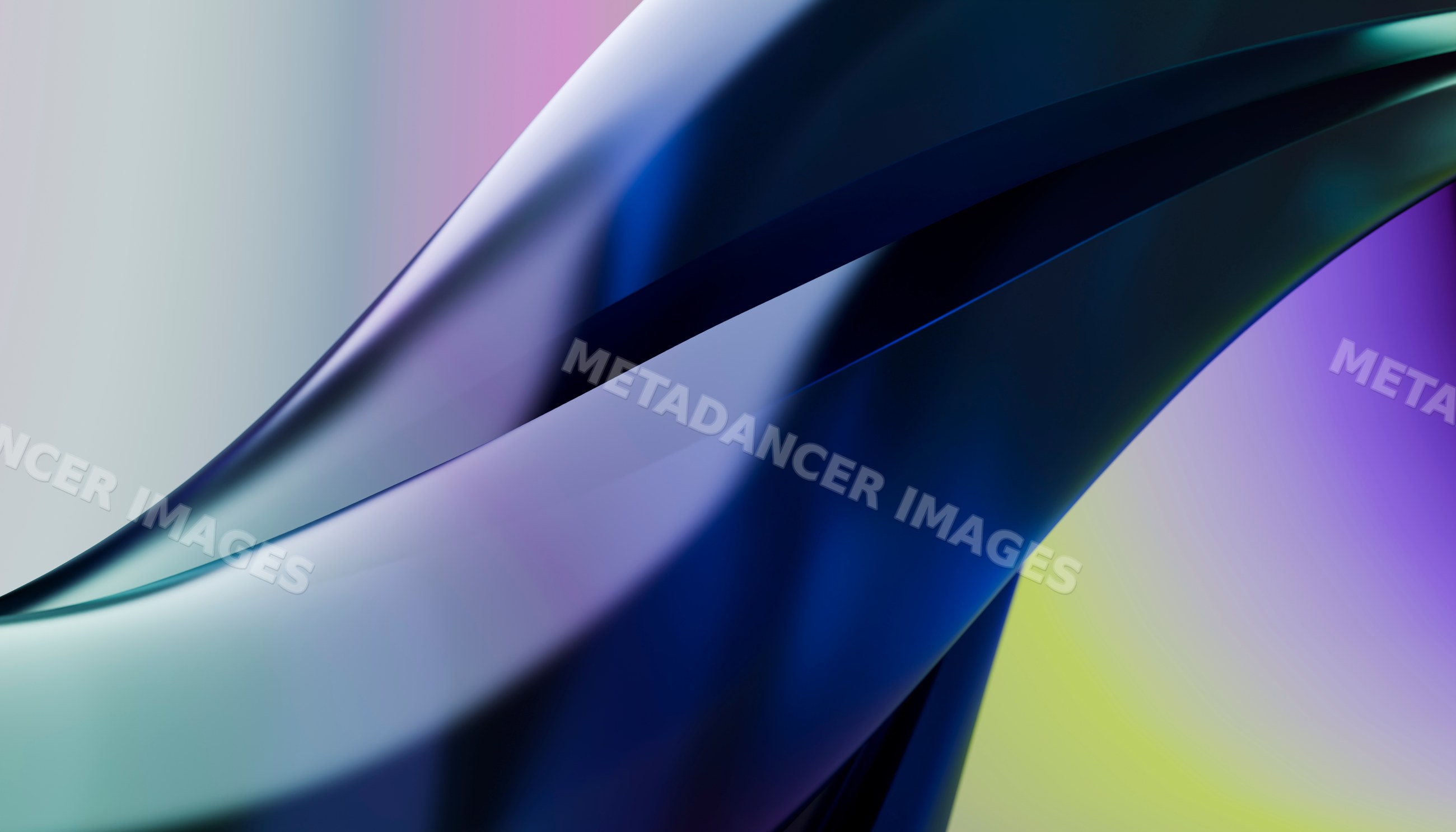 Abstract smooth curved shapes in blue and purple gradient