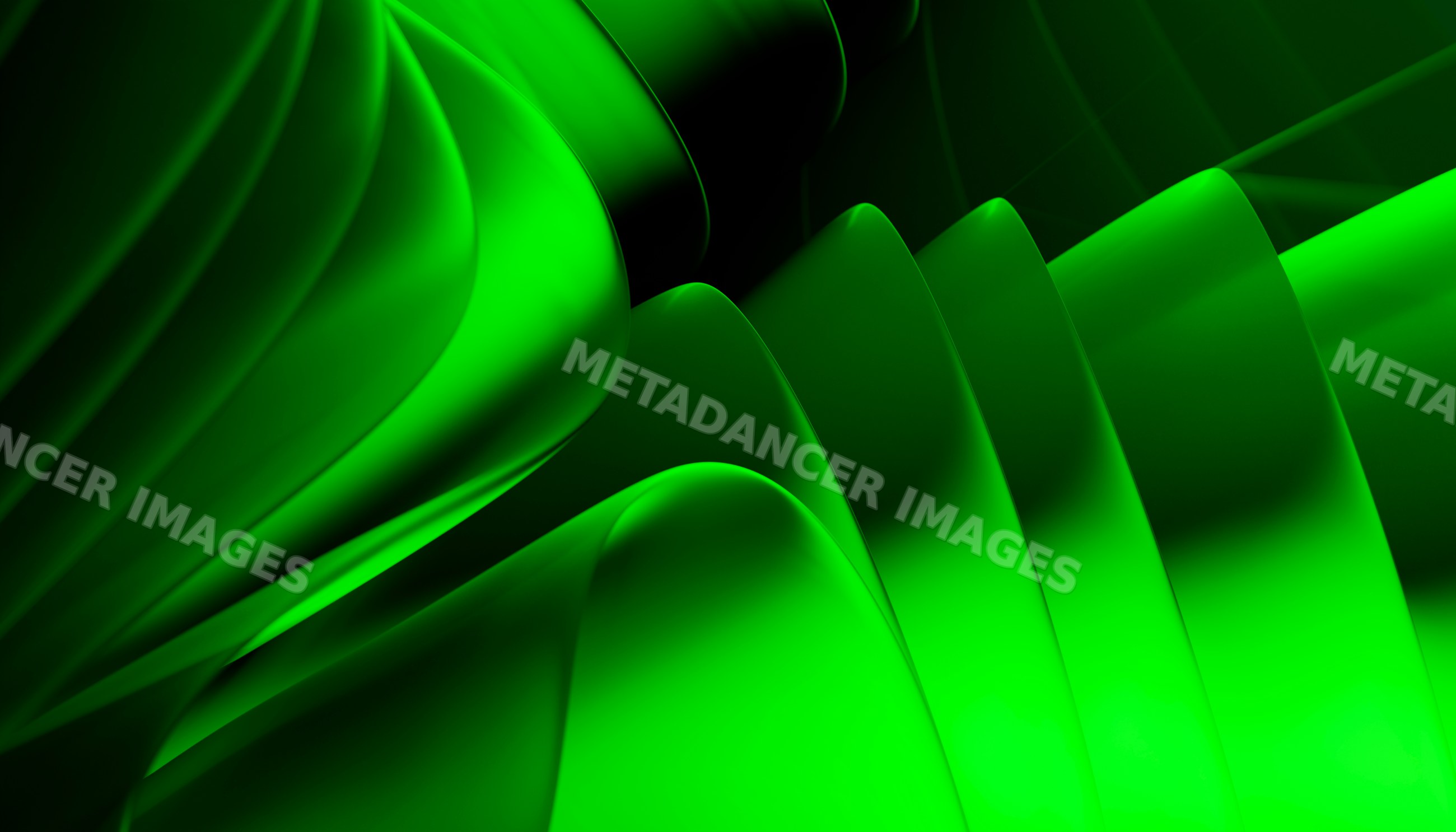 Abstract green smooth curves flowing