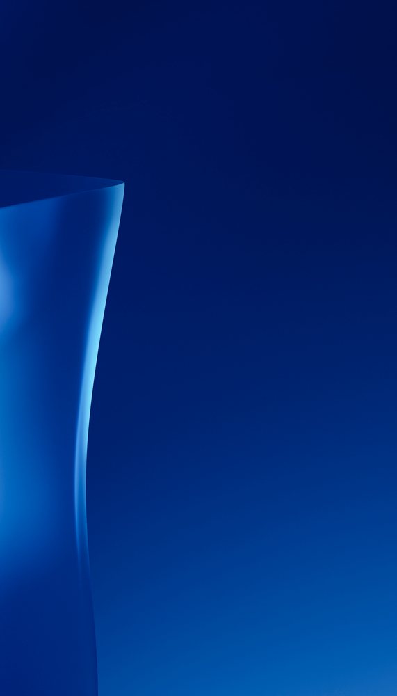 Abstract smooth blue curved shape with gradient background