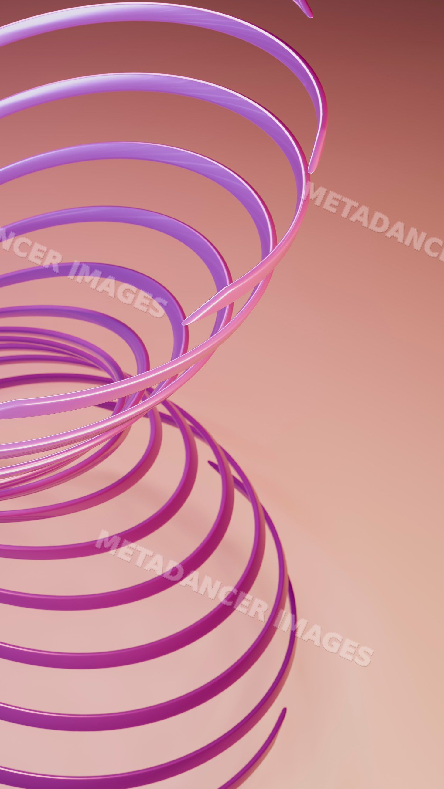 Abstract conical spiral digital illustration