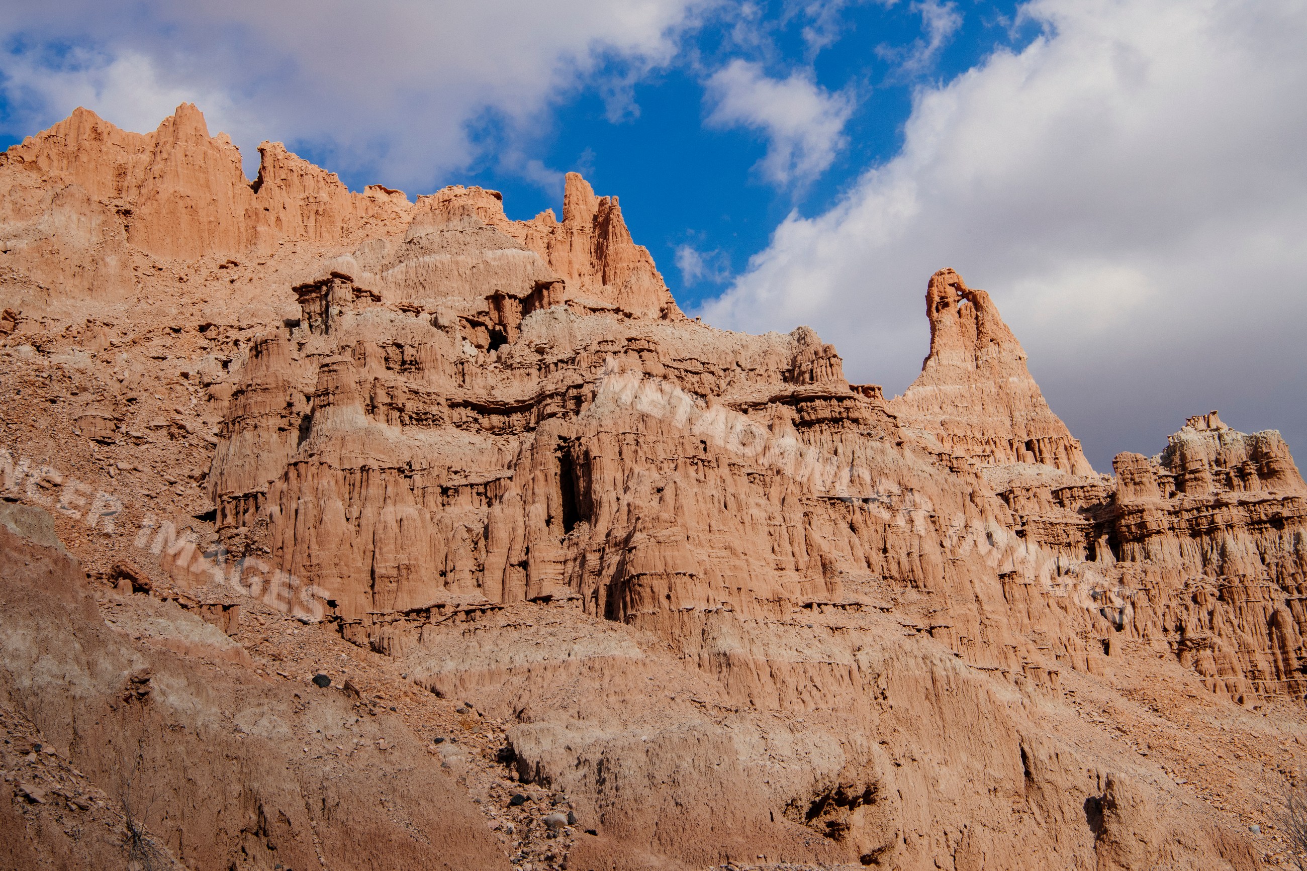Cliffs and rock formations in a park