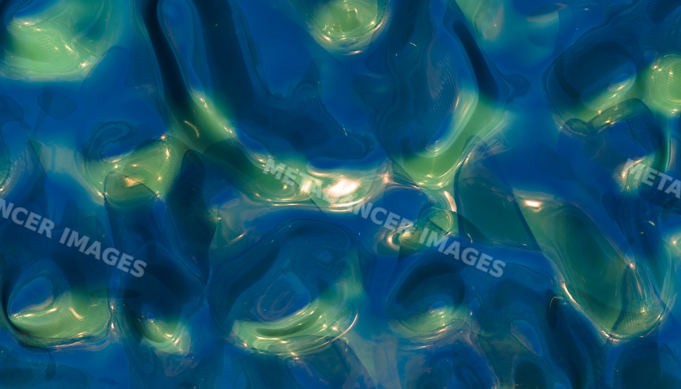 Abstract colorful liquid surface with shiny reflections
