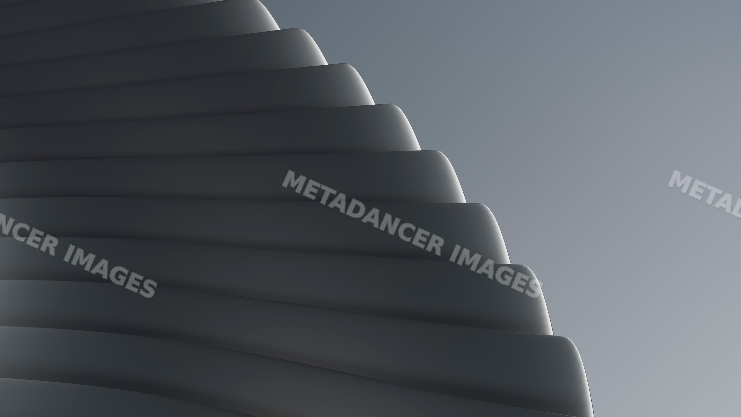 Abstract smooth dark curved shapes in minimalist modern design