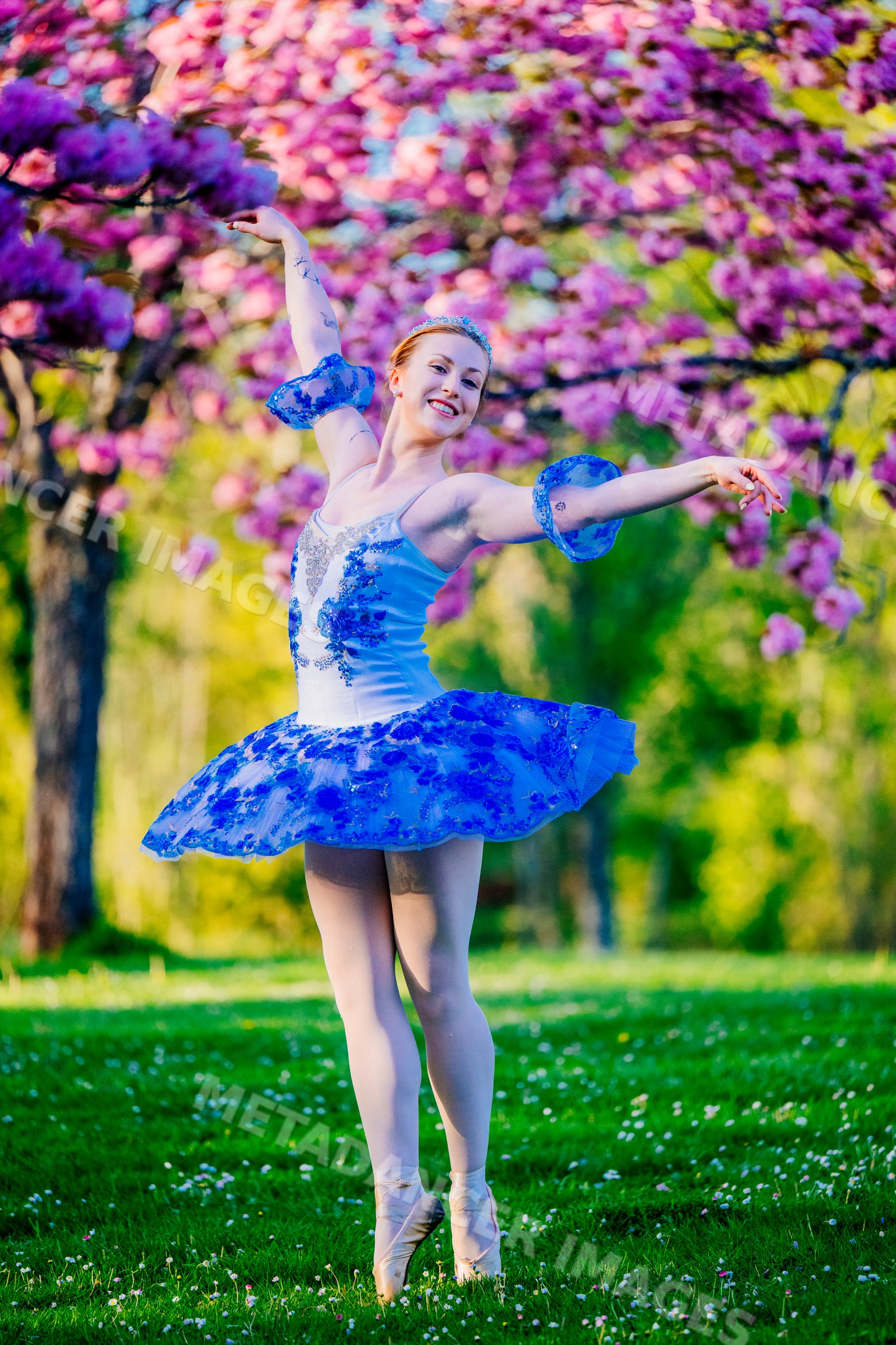 A ballerina dances gracefully