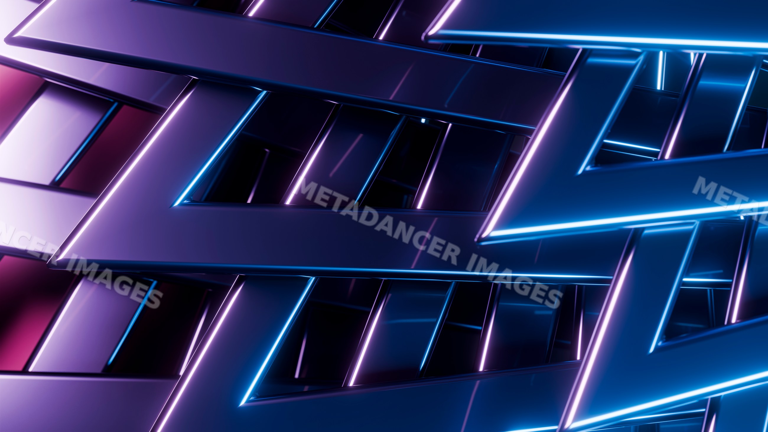 Abstract interlocking rectangular geometric shapes