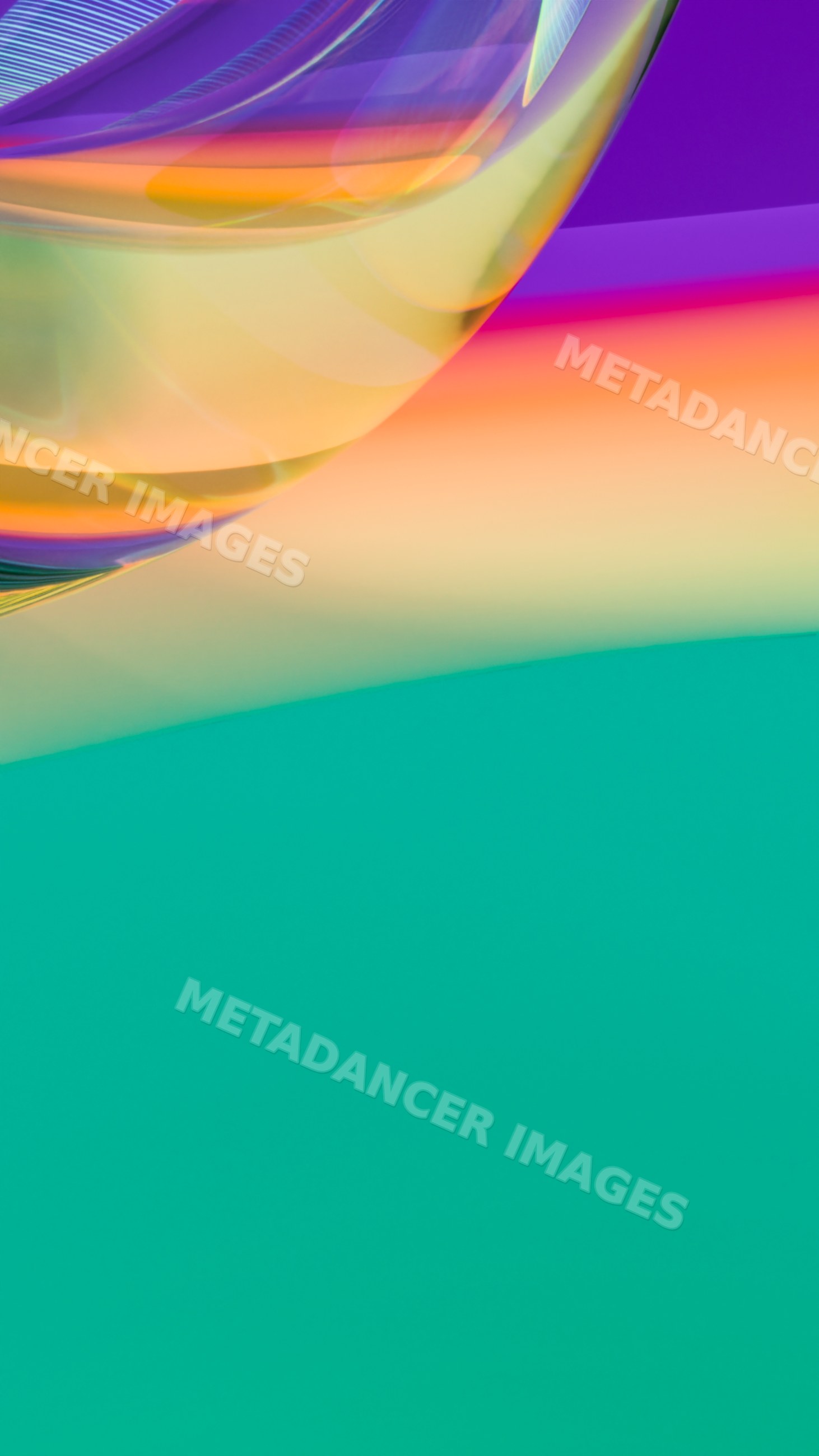 Abstract colorful curved shapes with glossy reflections and smooth
