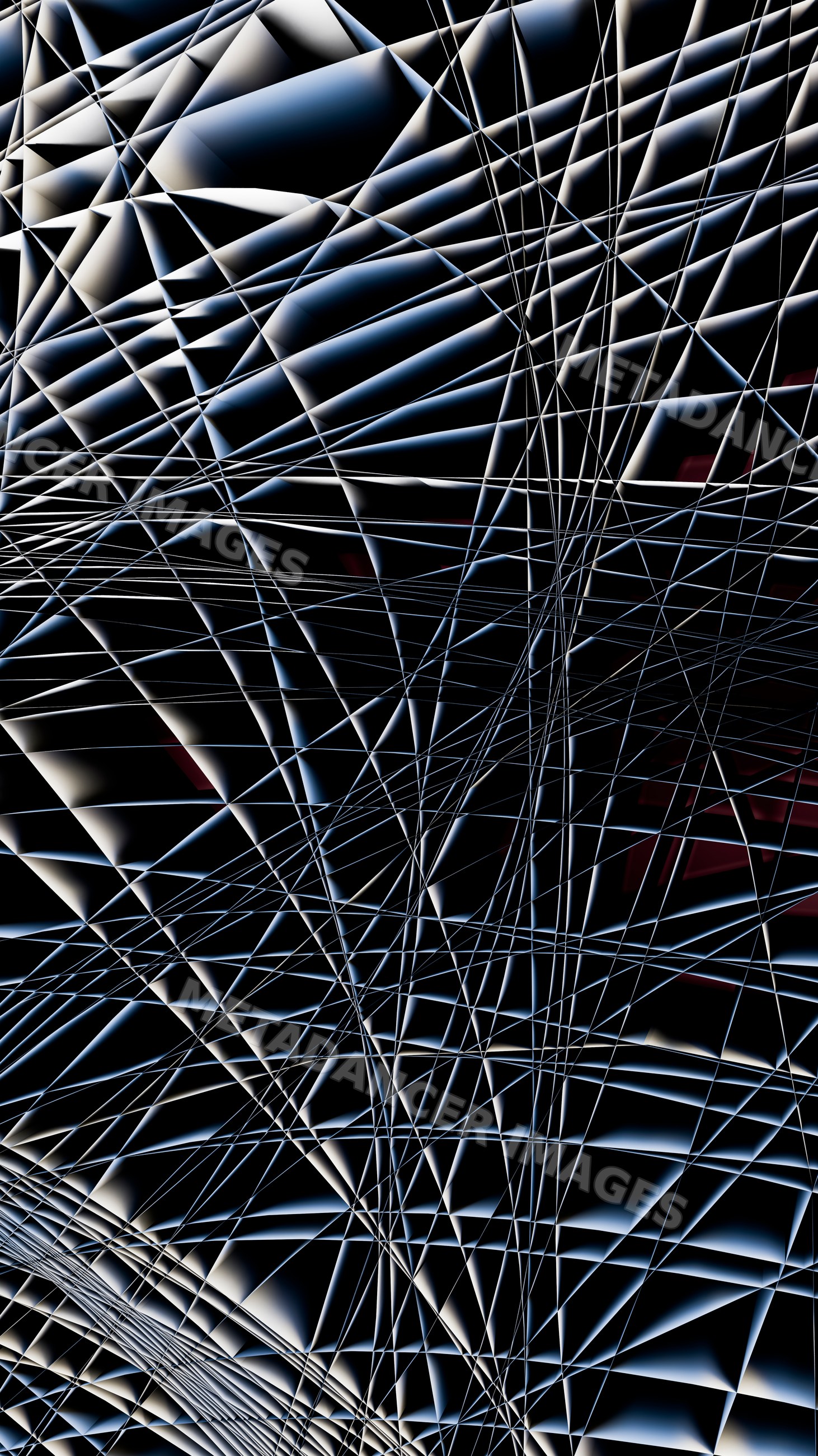 Abstract geometric design with intersecting white glowing lines