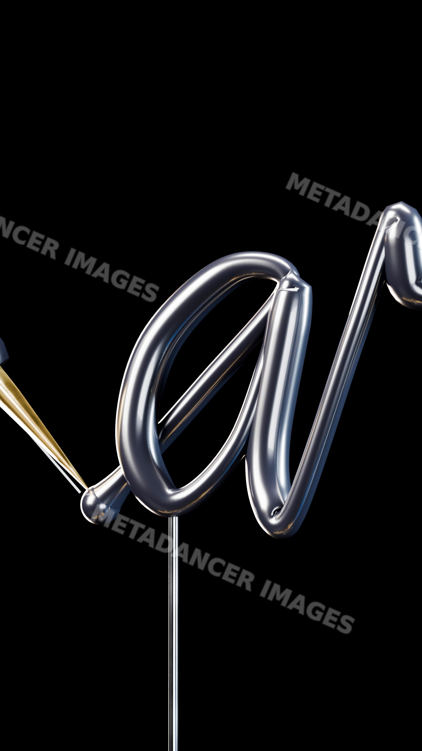 Silver metallic foil letter balloon inflating for party decoration
