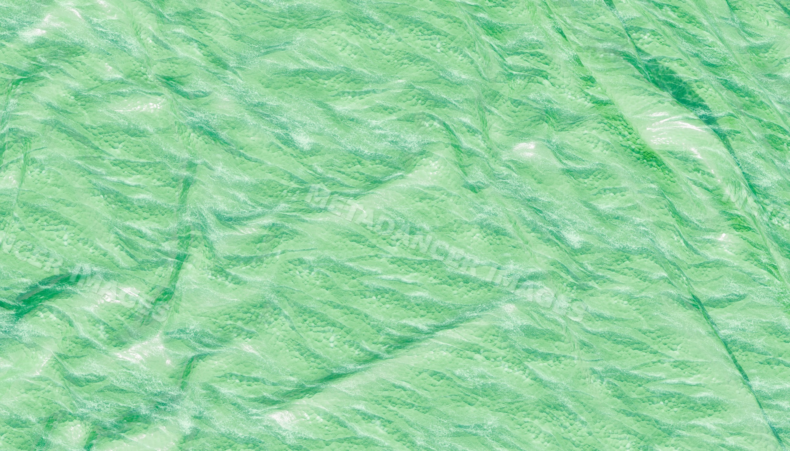 Close-up of wrinkled green textured fabric