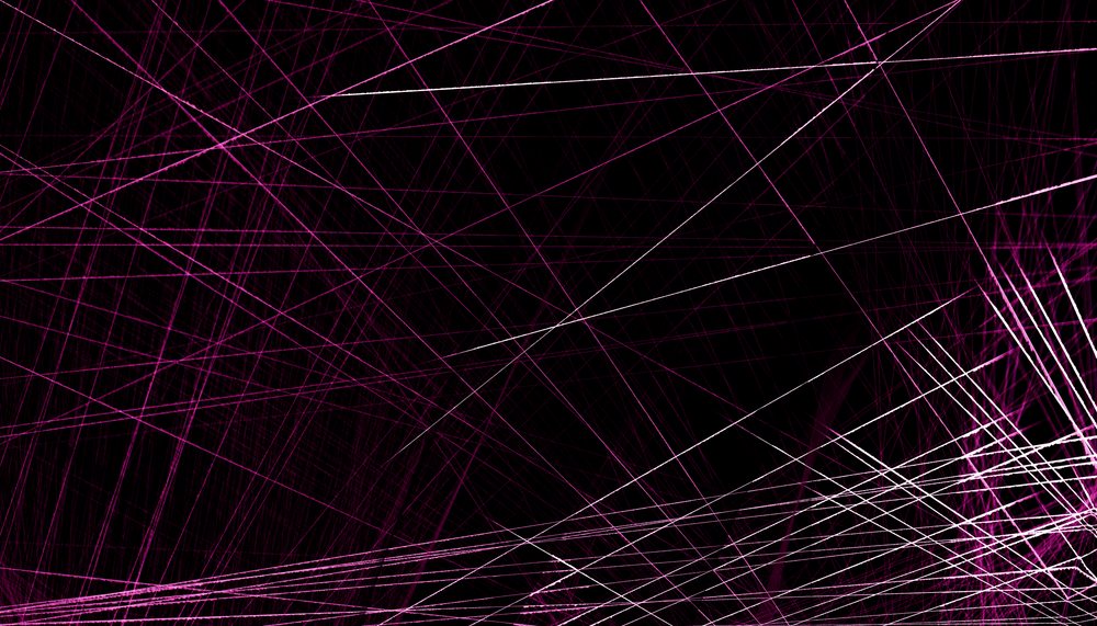 Abstract intersecting purple lines on a dark background creating
