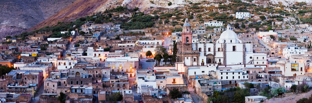 Real de catorce mountain town sunset view mexico