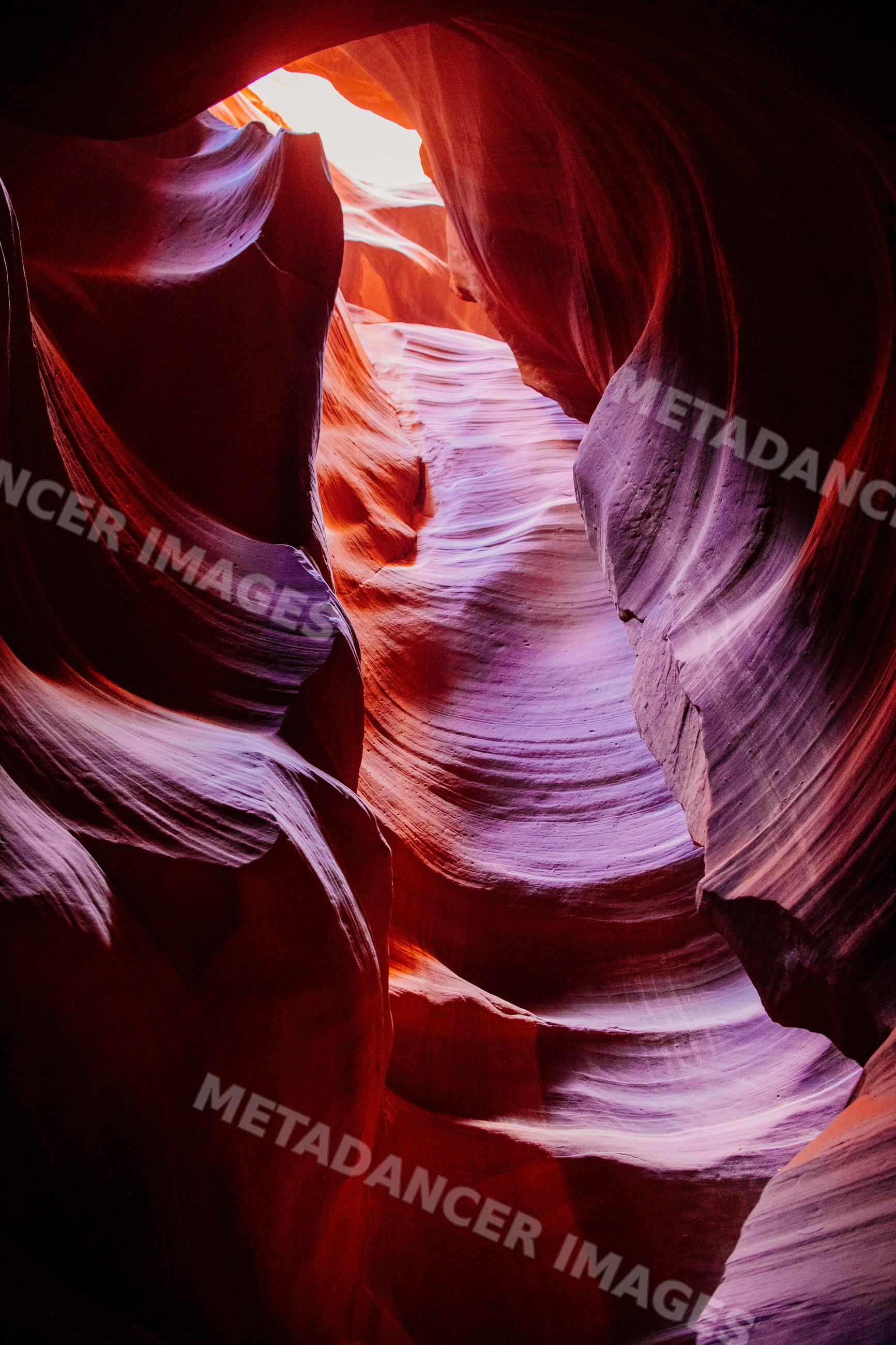 Inside view of antelope canyon slot canyon in Navajo Land, Arizona