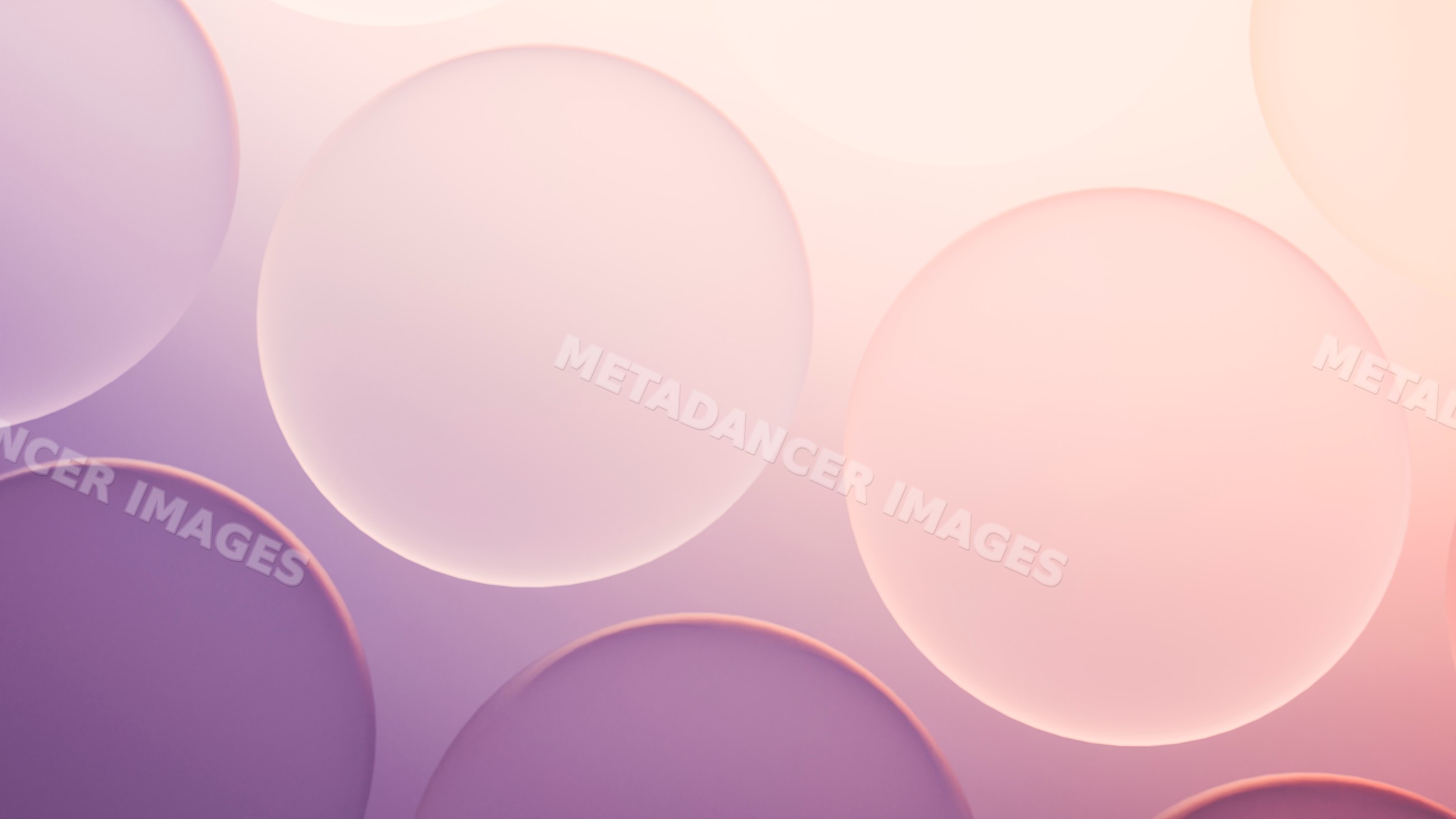 Abstract glowing pastel spheres with soft gradient lighting