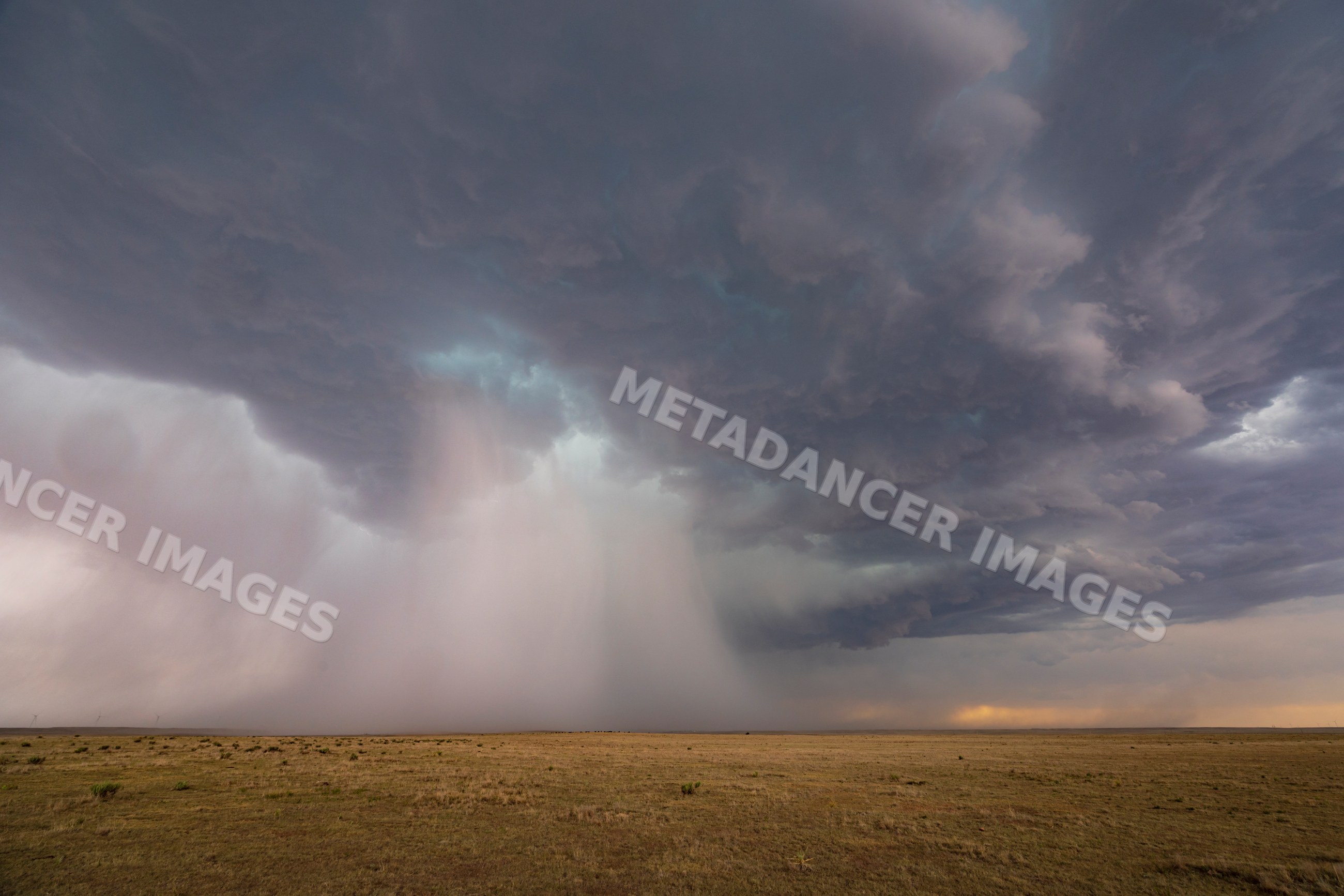 Developing High Precipitation Storm over open field