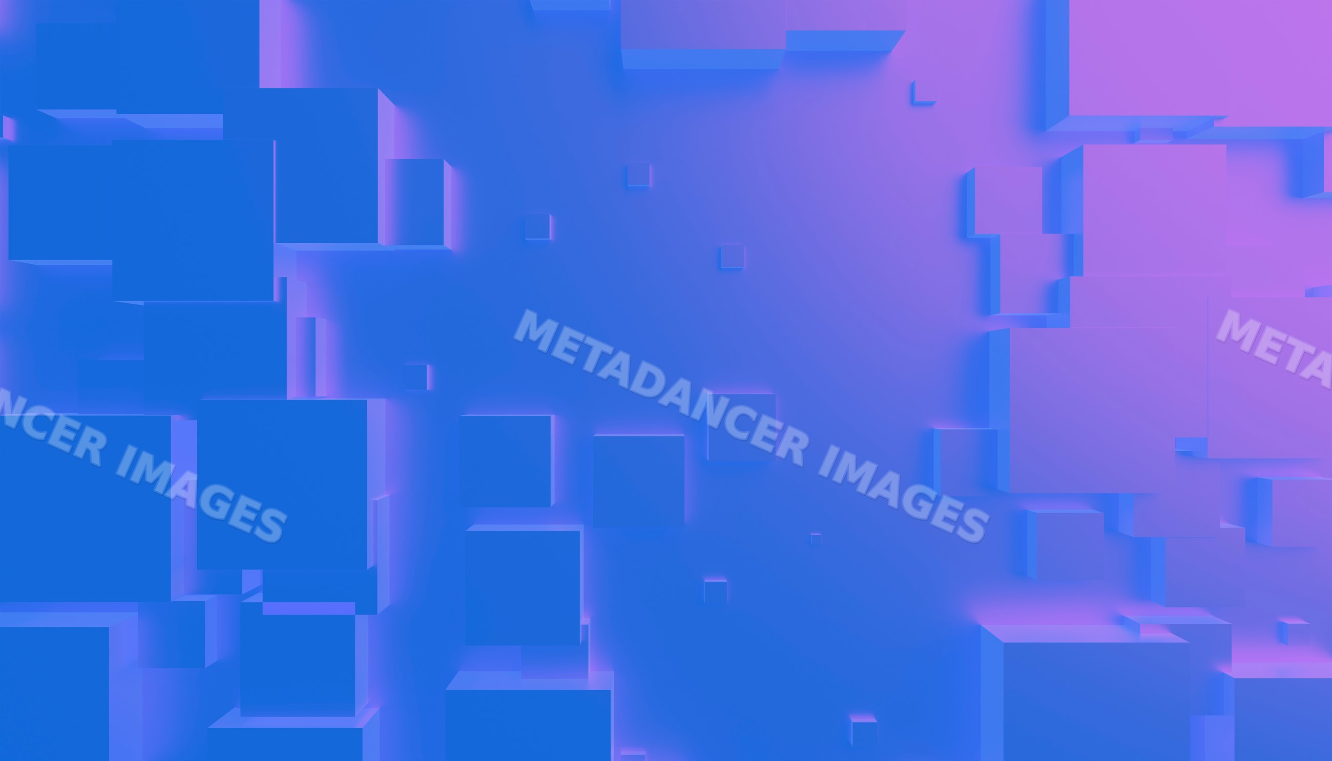 3d blue and purple cubes abstract geometric background