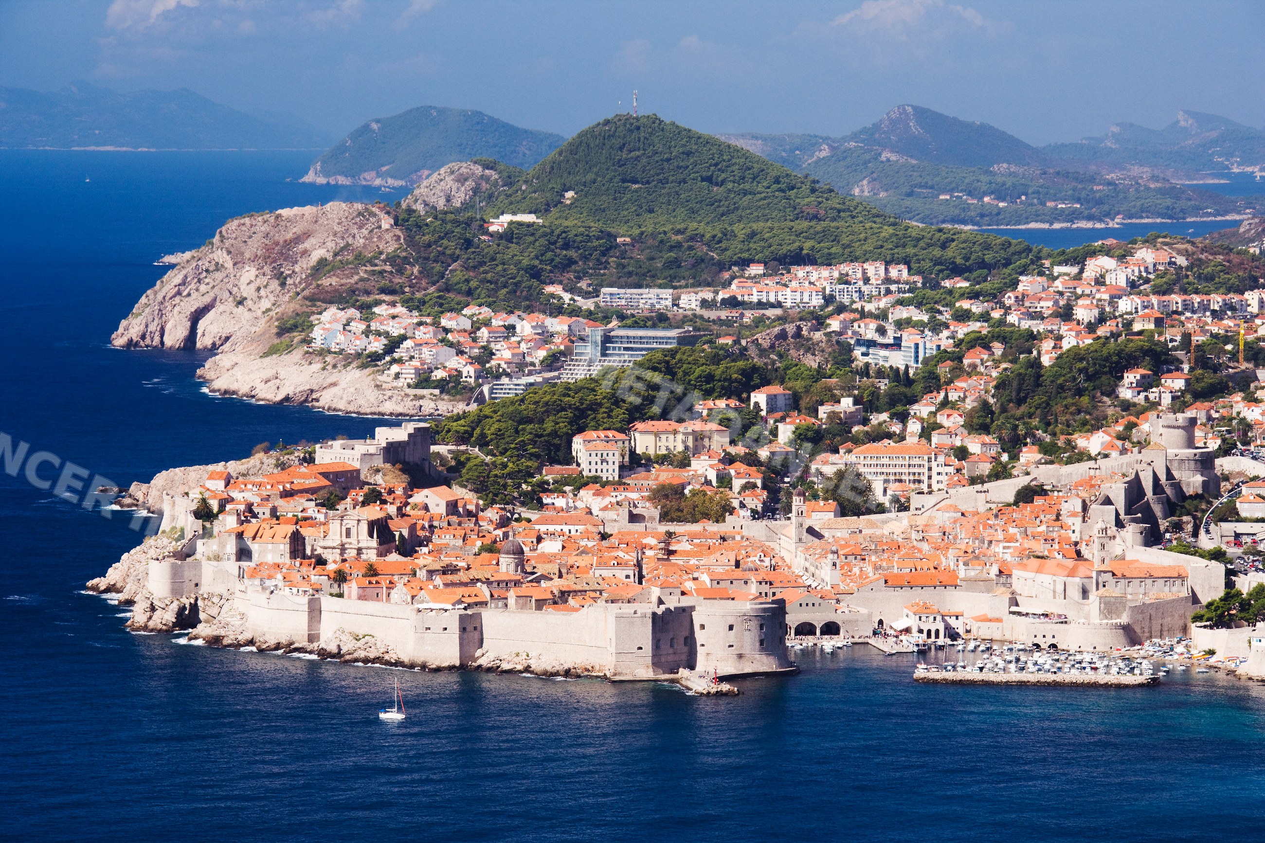 Old city of dubrovnik historic coastal cityscape
