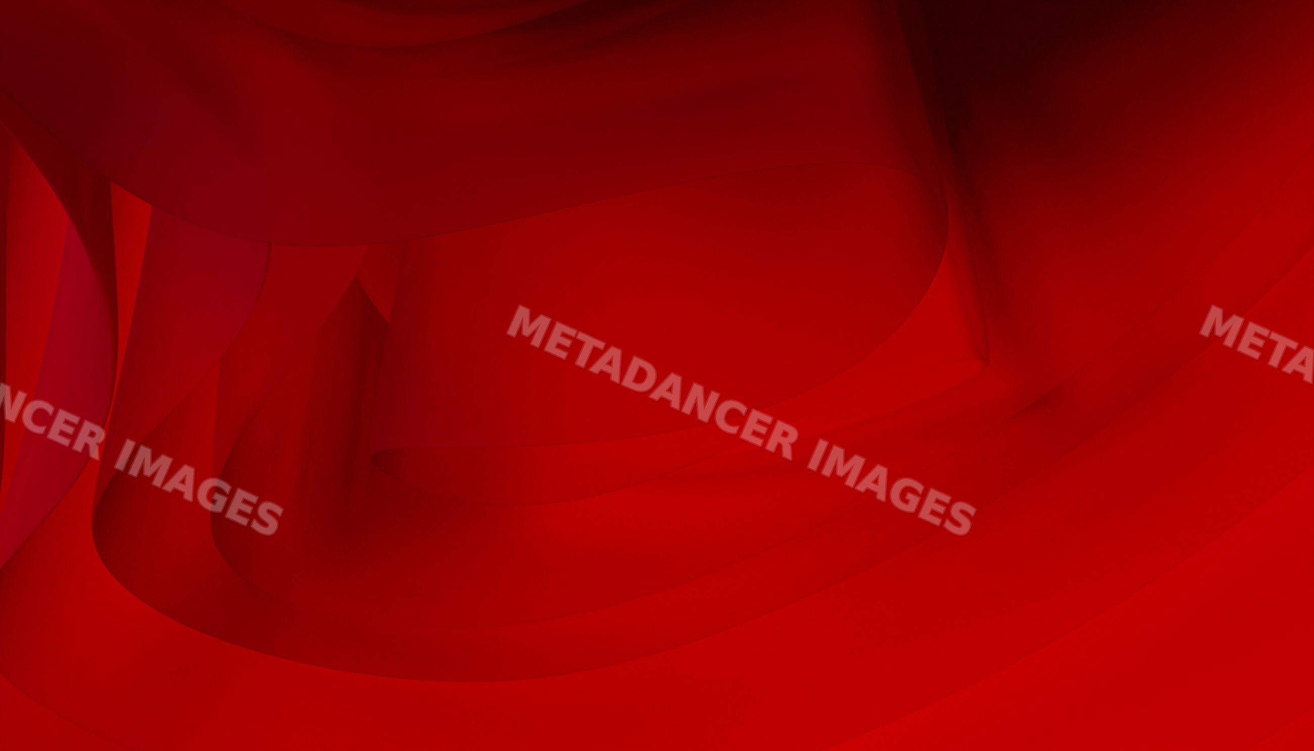 Abstract fluid red curved shapes create a modern layered texture