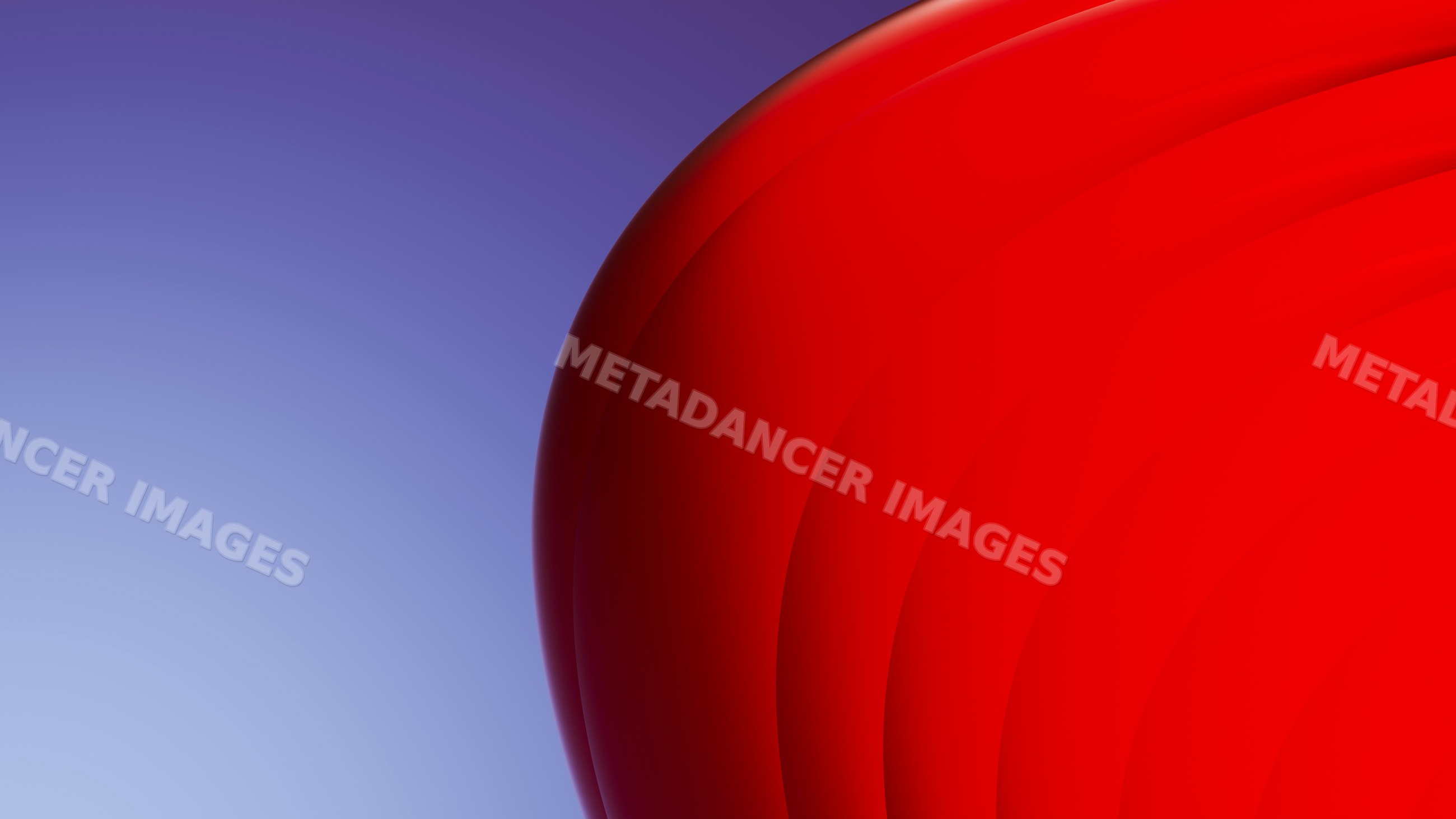 Abstract digital illustration of smooth red circular shapes