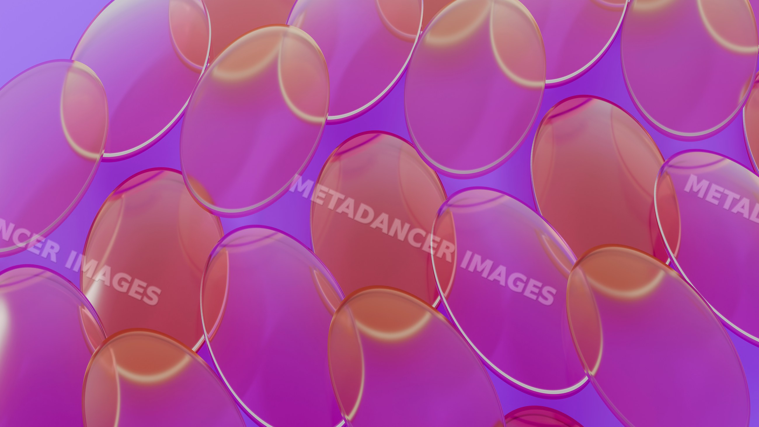 Closeup view of translucent supplement softgel capsules