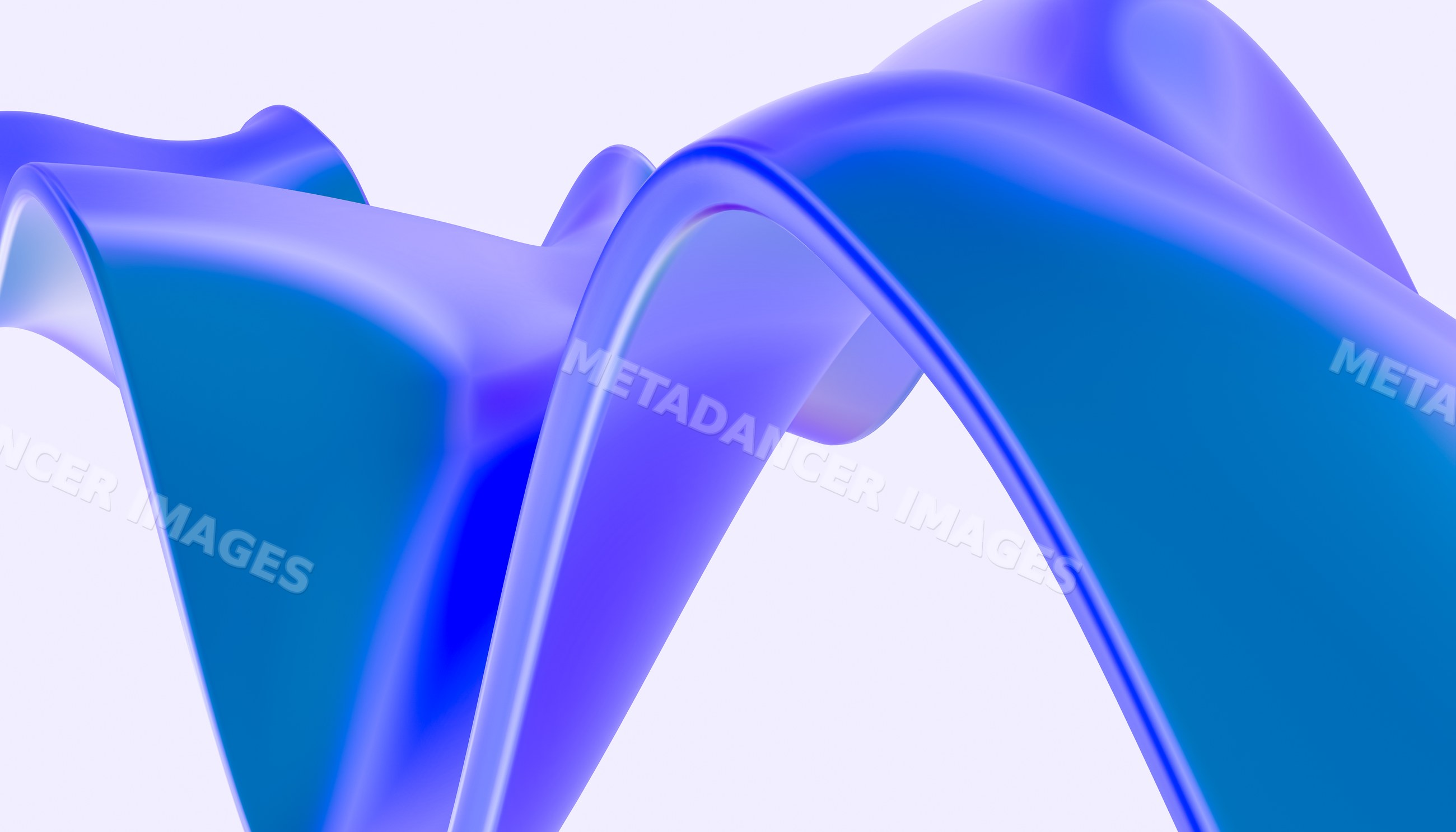 Abstract blue twisting digital 3d shapes illustration