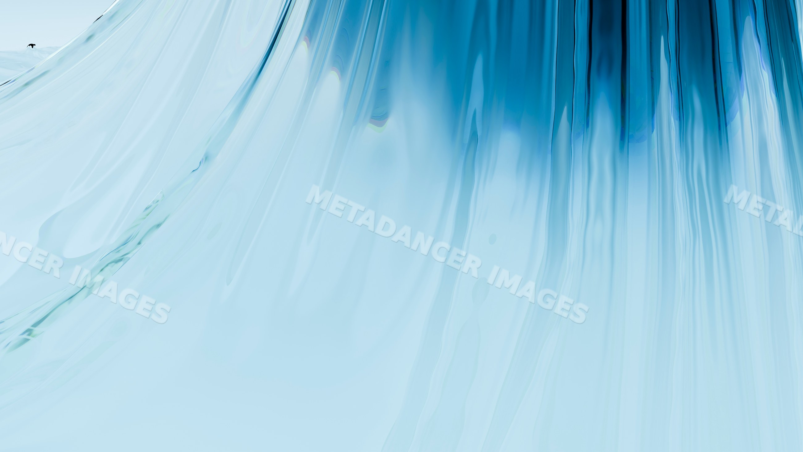 Blue translucent fluid with smooth flow and ripples