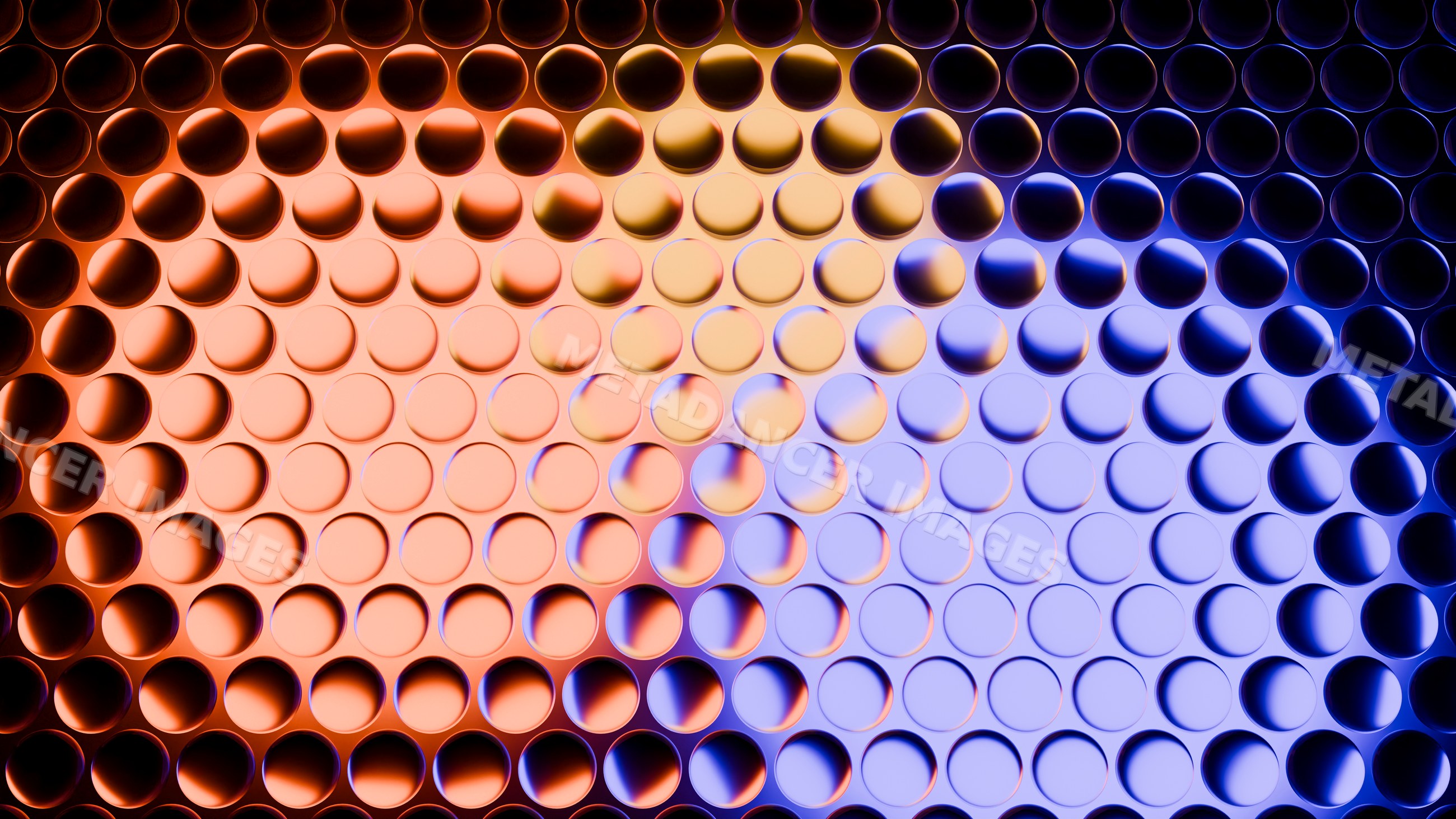 Abstract round circle pattern with orange and blue gradient colors