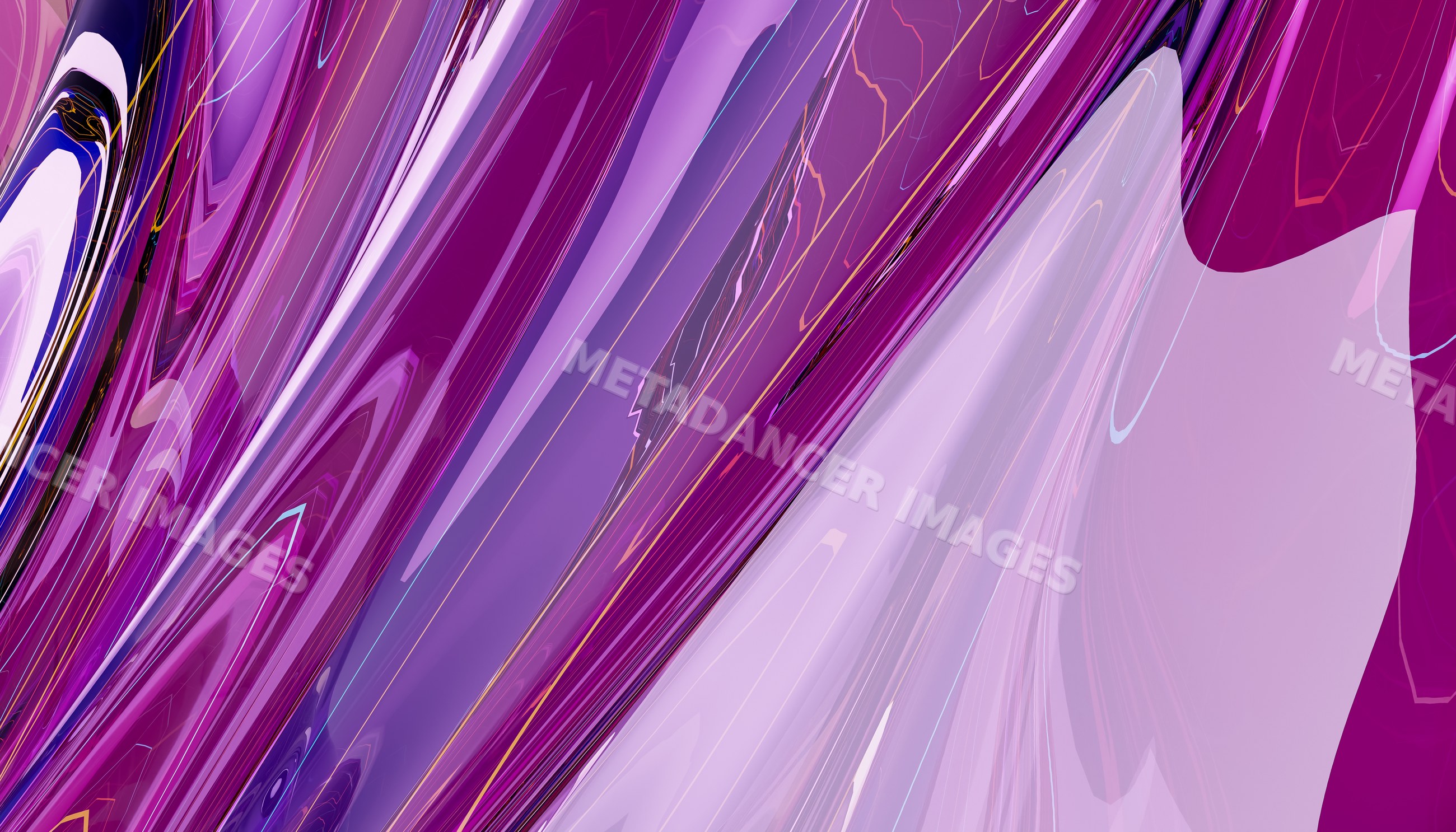 Abstract digital illustration of flowing purple and pink fluid waves