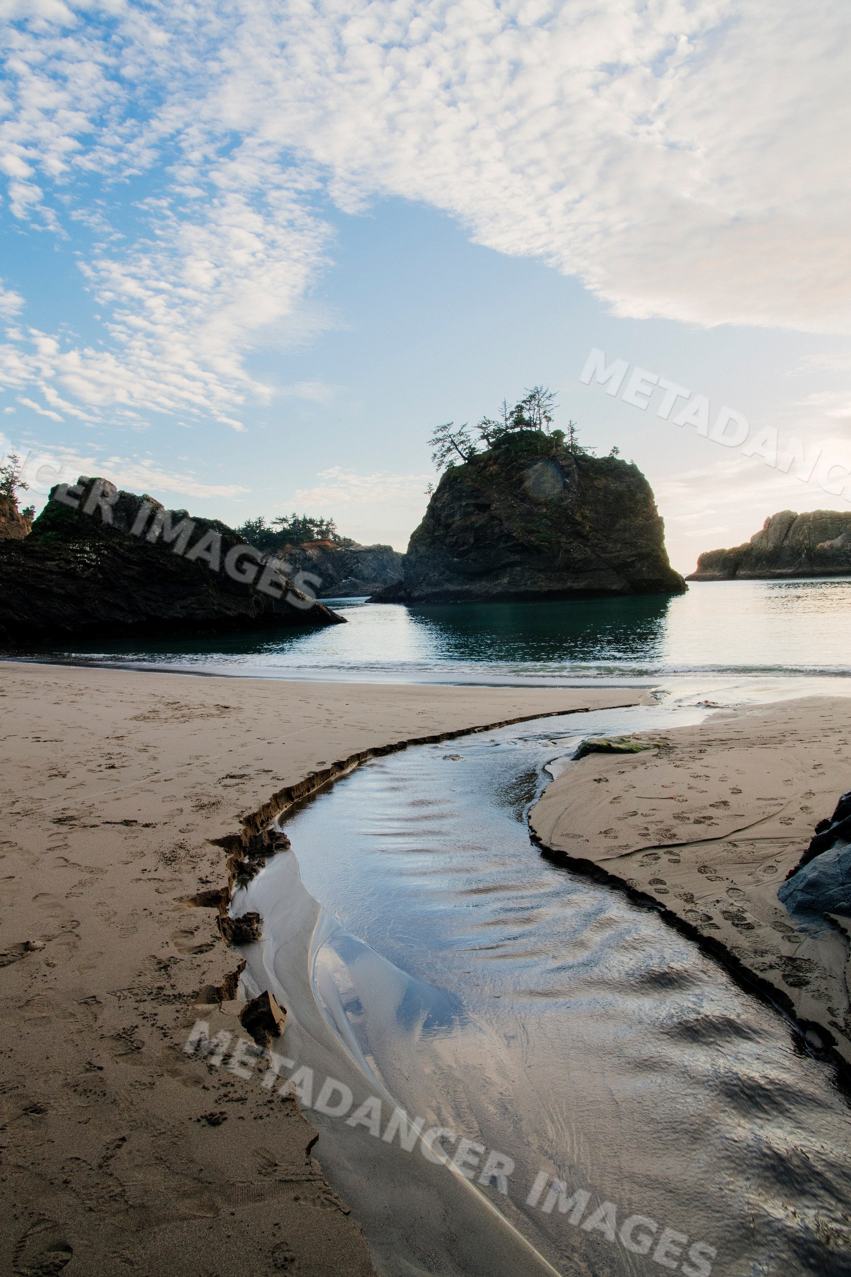 Beach and rock formations, Oregon